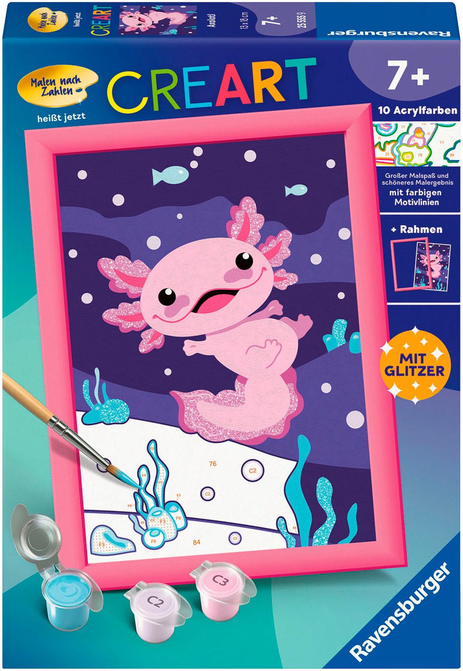 Ravensburger Malen nach Zahlen CreArt, Axolotl, Made in Europe