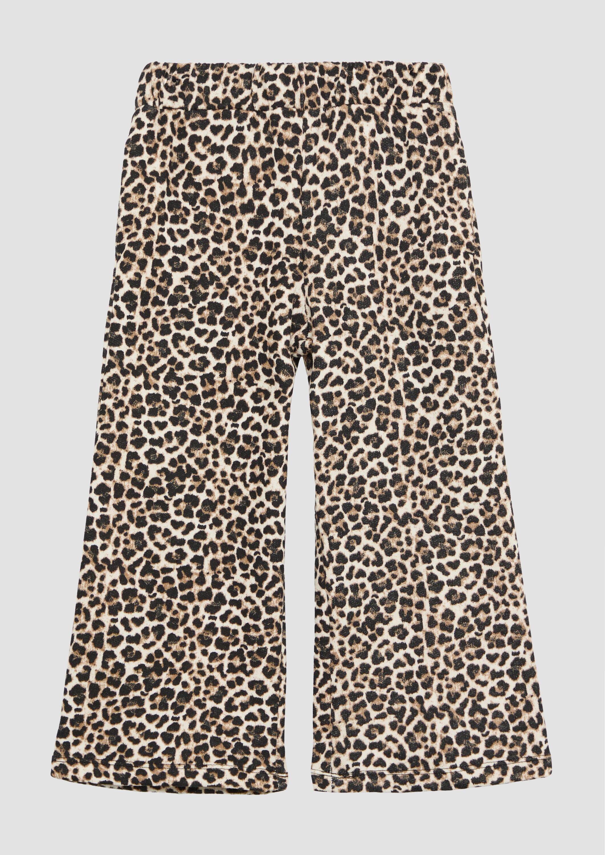s.Oliver Chinos Leggins Leo-Sweathose mit Wide Leg
