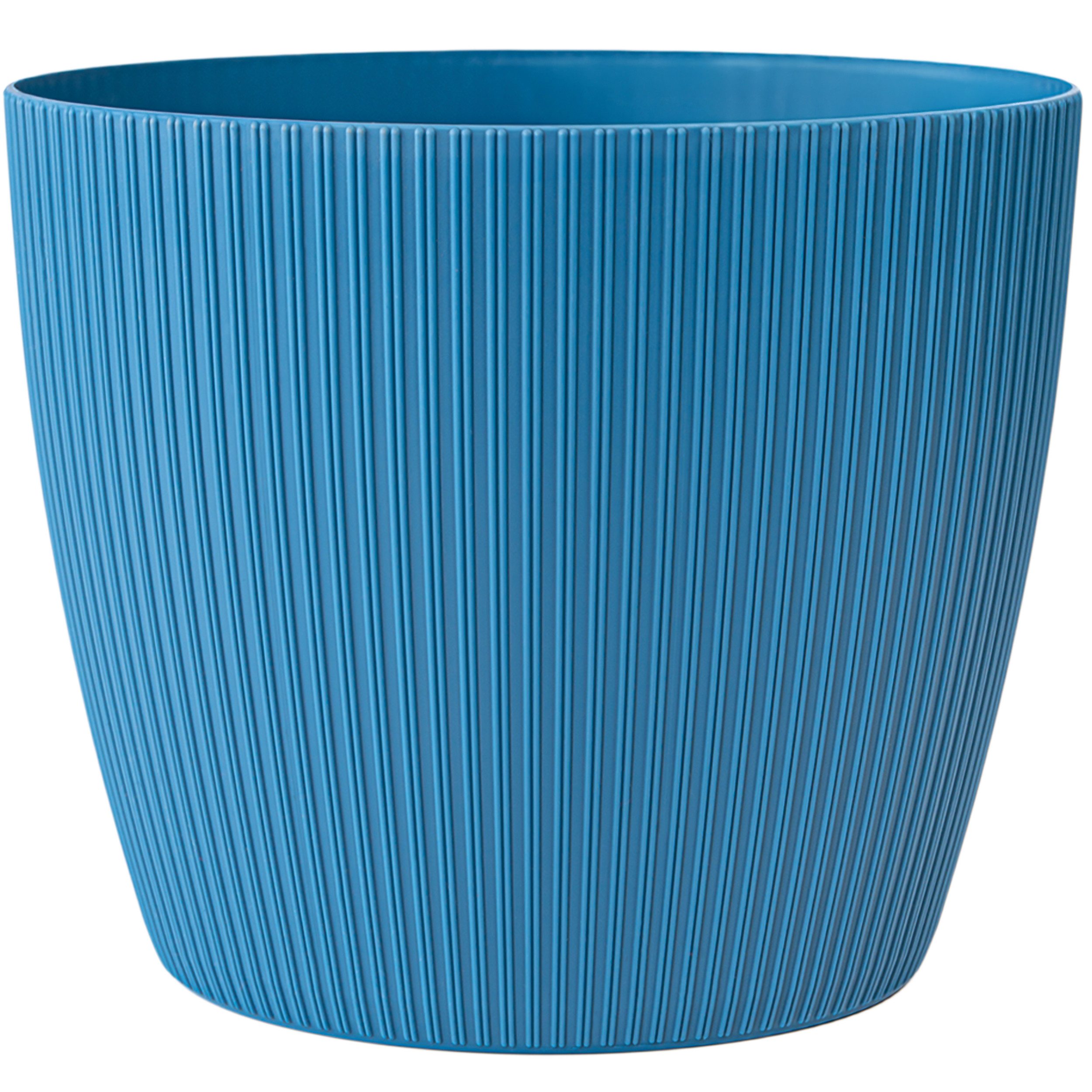 KONZEPT Blumentopf groß, gerillte Struktur 26/30cm, Посадочные горшки für Zimmerpflanzen, aus Kunststoff ideal für Wohnzimmer, Küche und Balkon