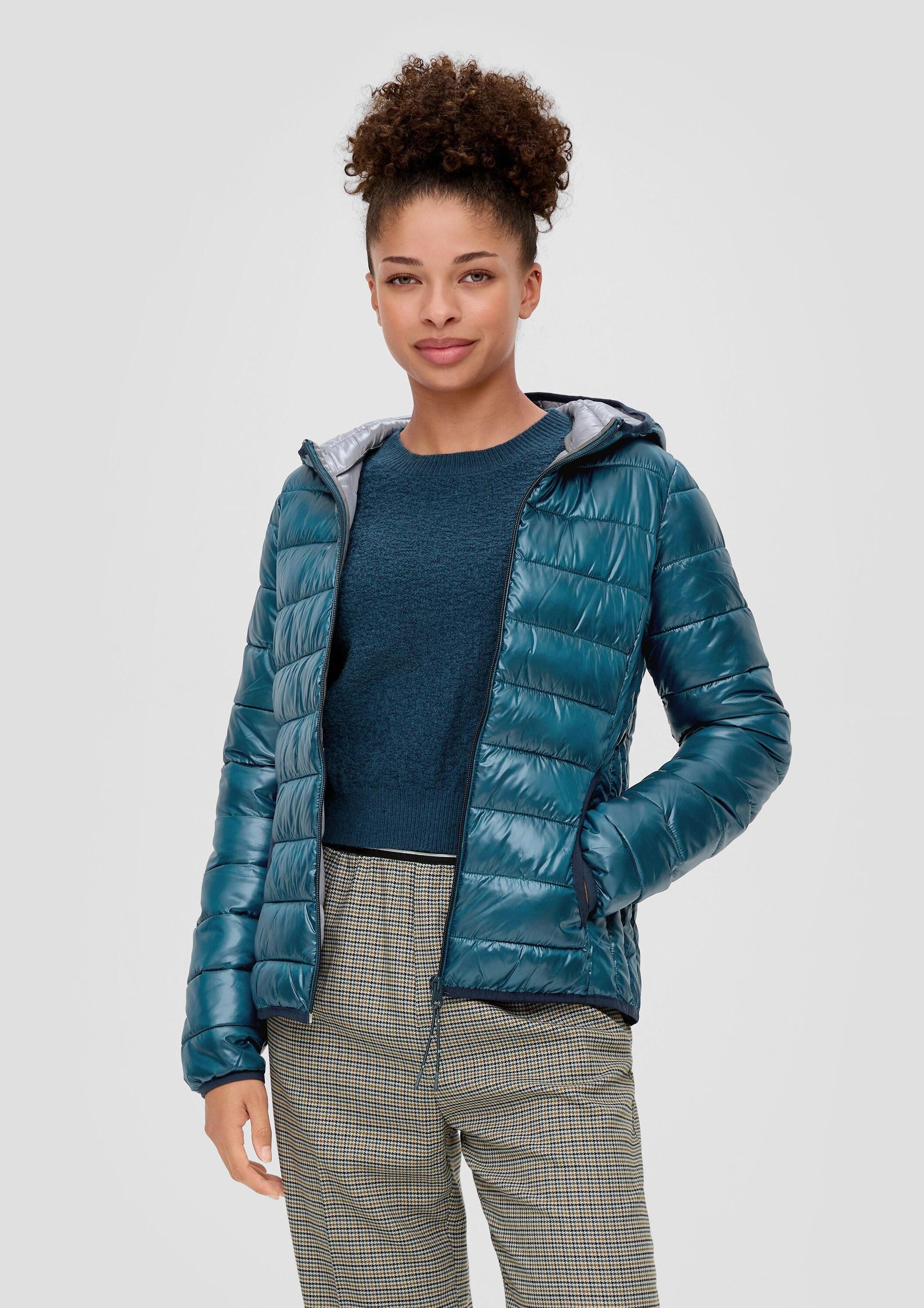 QS Winterjacke Outdoor-Jacke Steppjacke mit Kapuze