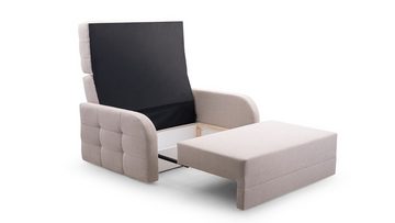 MOEBLO Kindersofa PORTO 120, Schlafsessel Sofa Sessel Jugendsofa Schlafsofa 2-Sitzer Gästebett, mit Schlaffunktion und Bettkasten