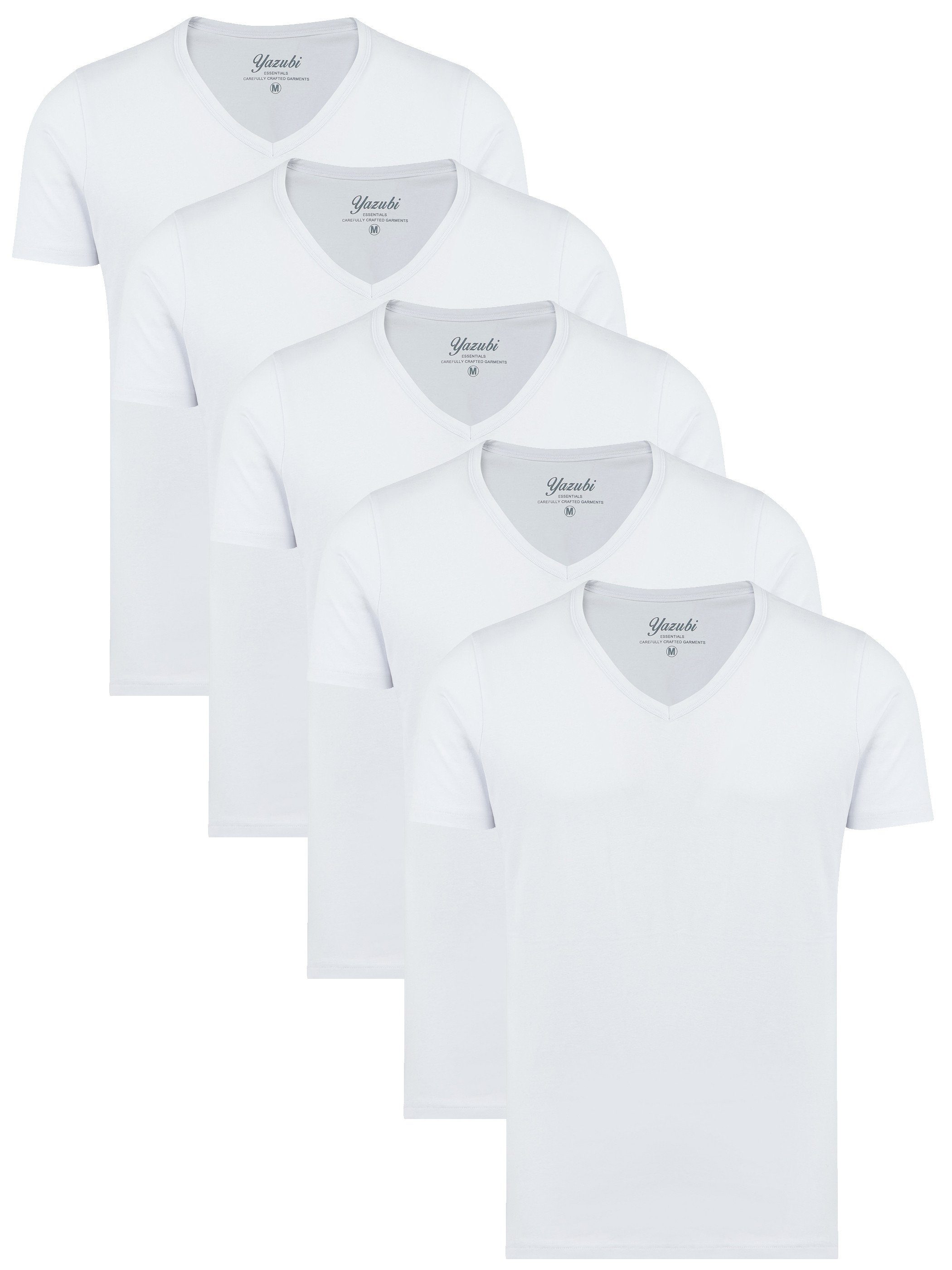 Yazubi T-Shirt modisches Shirt Mythic (Spar-Set, 5er-Pack) bequemes T-shirt mit V-Ausschnitt