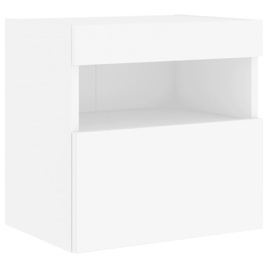 vidaXL TV-Wand TV-Wandschrank mit LED-Leuchten Weiß günstig online kaufen