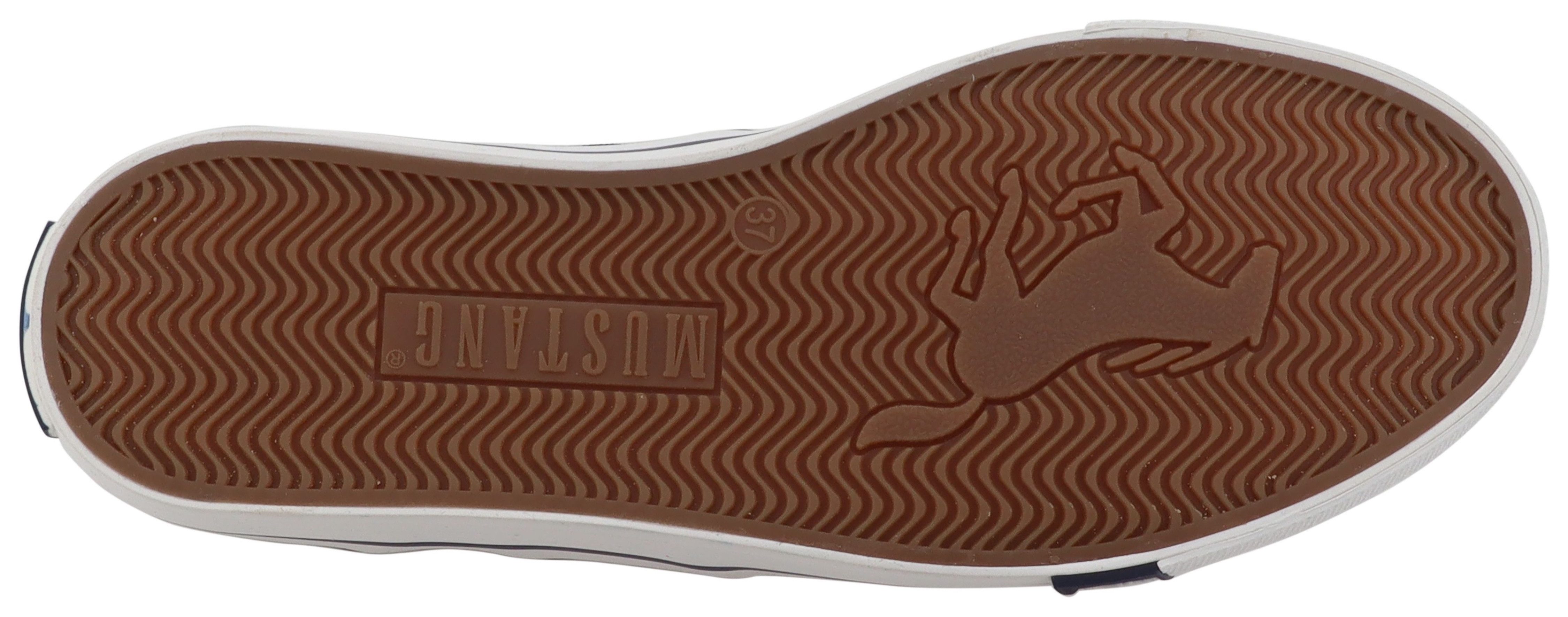 Mustang Shoes Winona Slip-On Sneaker Slipper, Halbschuh mit modischen Kontrastnähten
