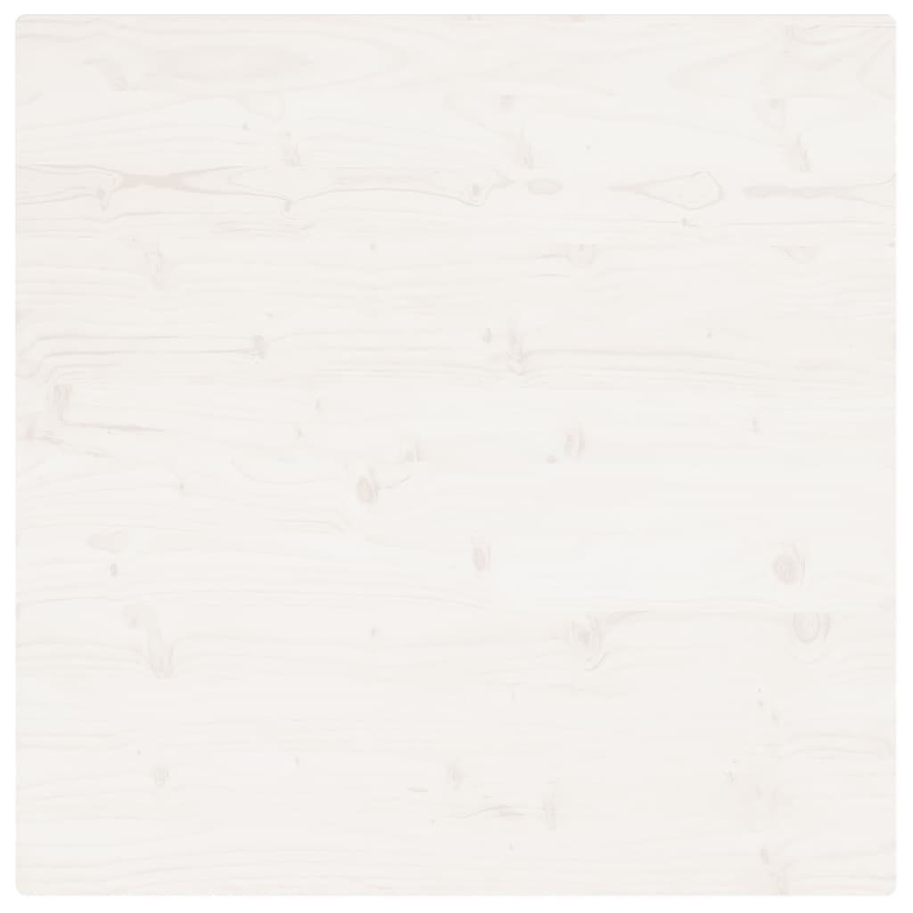 (1 Massivholz furnicato Quadratisch Weiß 80x80x2,5 Tischplatte Kiefer cm St)