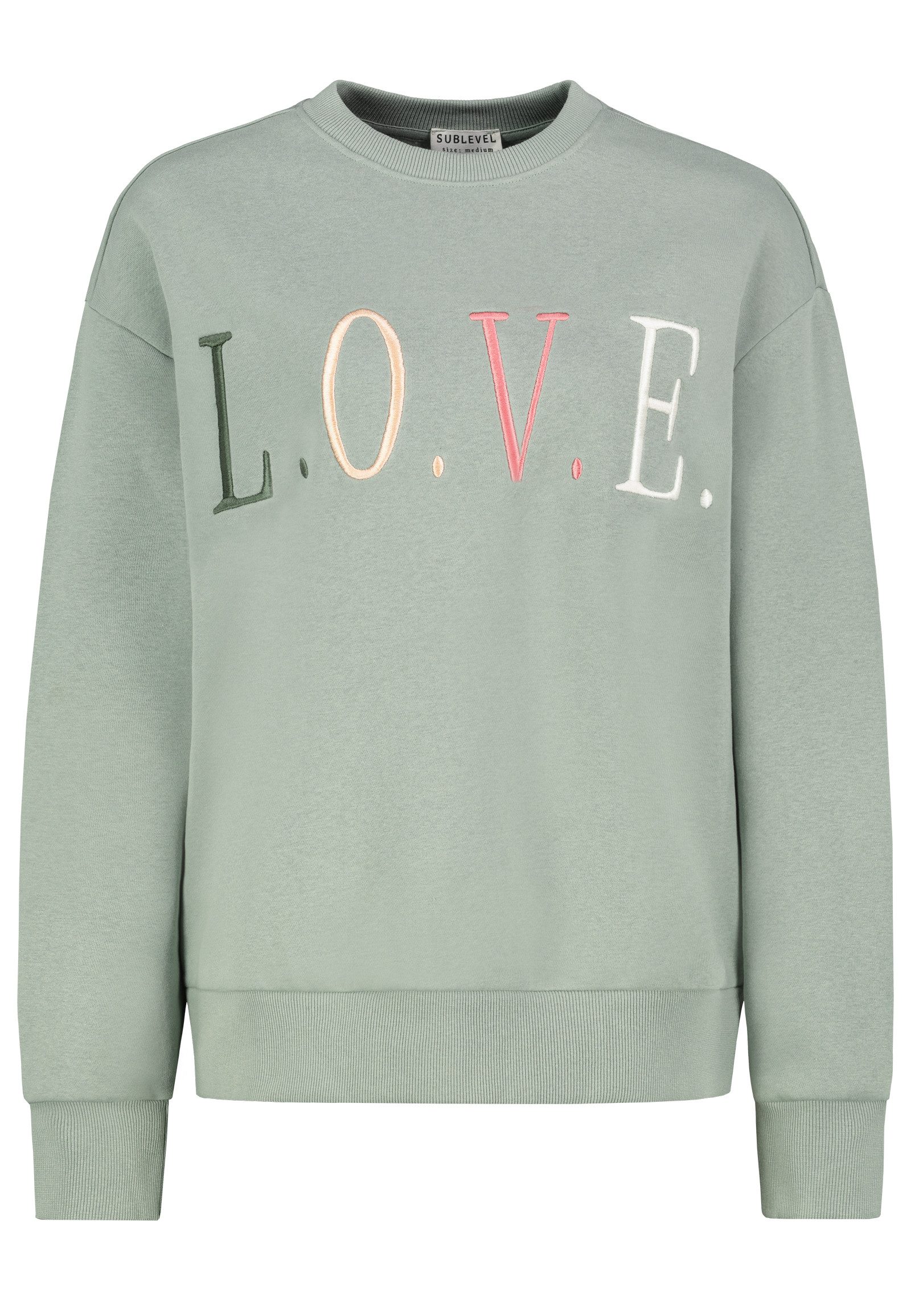 SUBLEVEL Sweatshirt Damen Pullover langarm bestickt günstig online kaufen