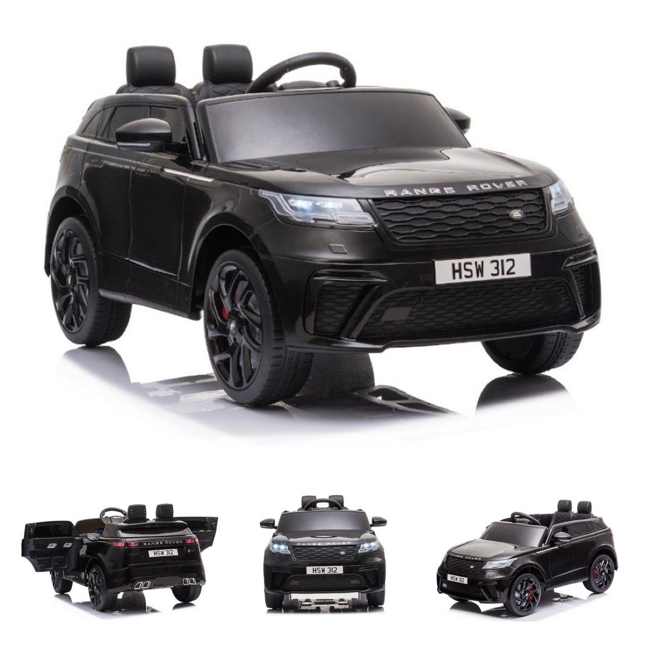 ES-Toys Elektro-Kinderauto Kinderauto Range Rover Velar, Belastbarkeit 30 kg, EVA-Reifen Stoßdämpfer Scheinwerfer