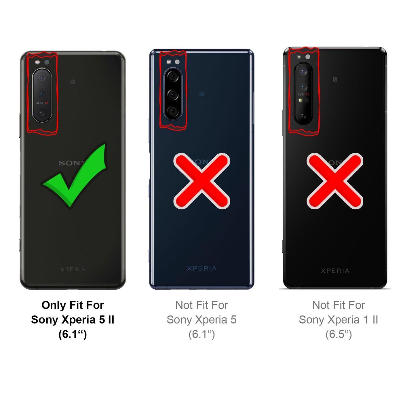 CoolGadget Handyhülle Magnet Case Handy Tasche für Sony Xperia 5 II 6,1 Zoll, Hülle Klapphülle Ultra Slim Flip Cover für Sony 5 II Schutzhülle