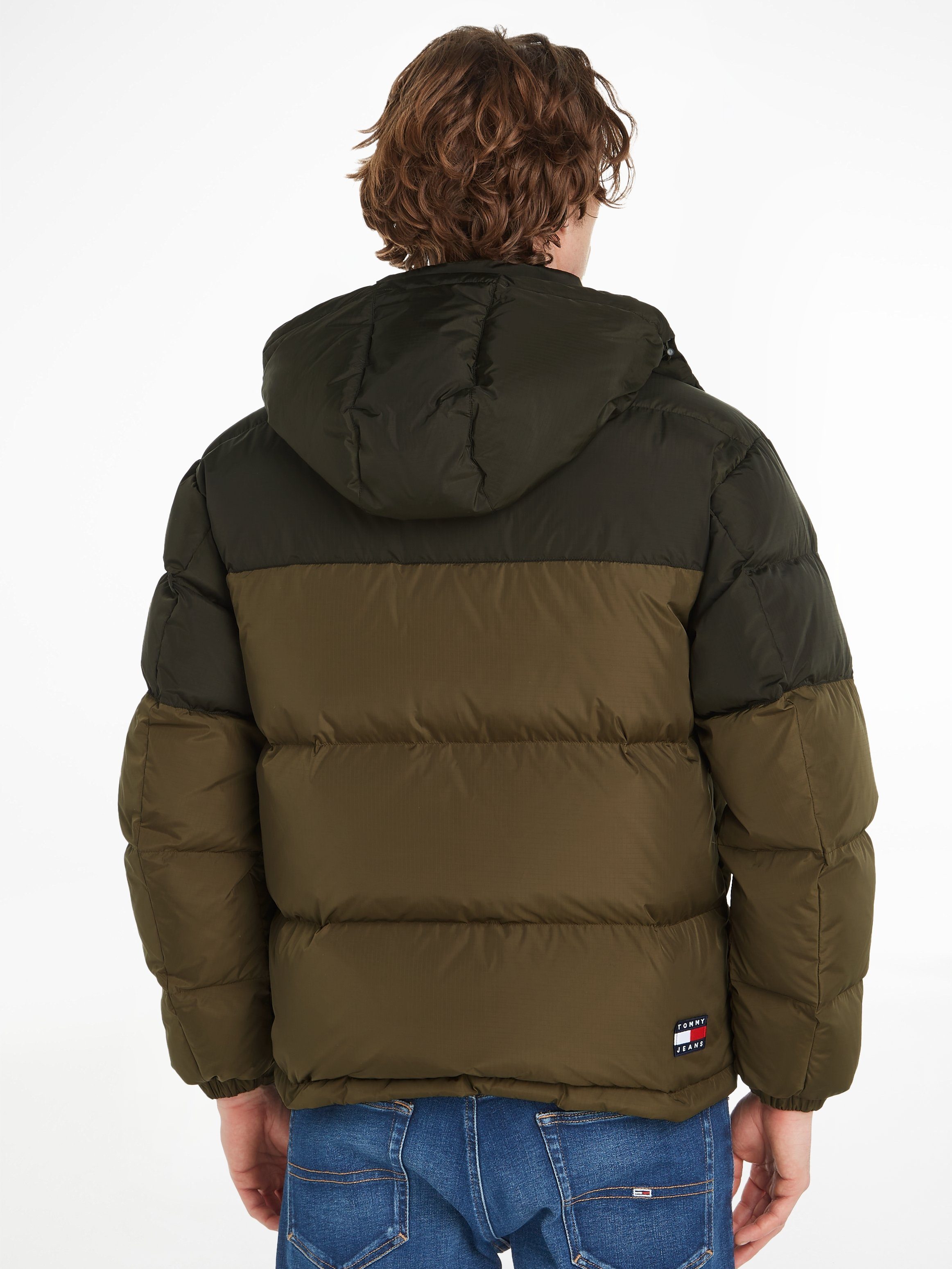 TJM Olive Tommy Drab Steppjacke PUFFER Green ALASKA Jeans COLORBLOCK