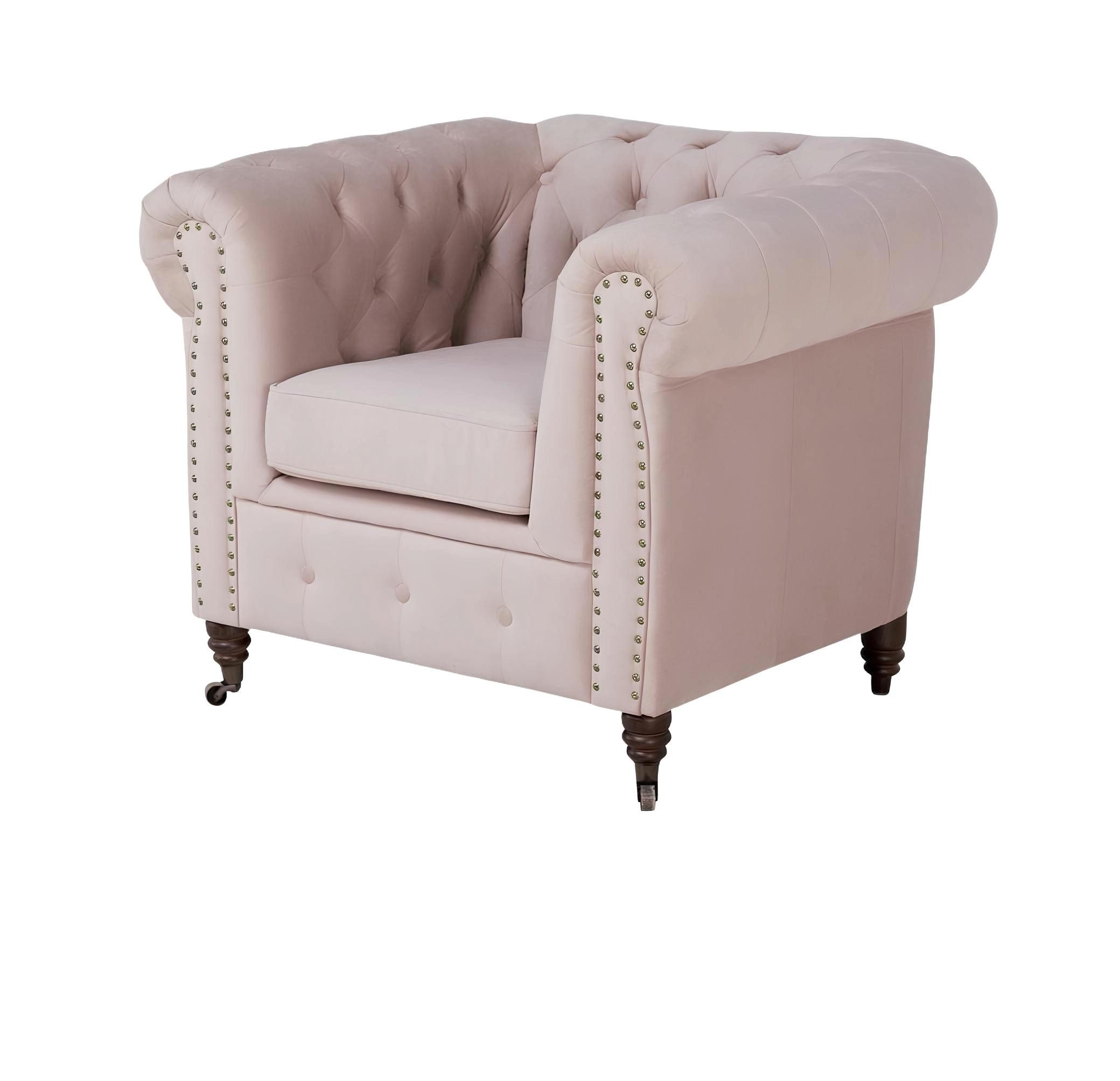 Xlmoebel Chesterfield-Sessel Exquisiter Chesterfield Sessel mit edlem Design aus Textil und Leder (Sessel), Hergestellt in Europa