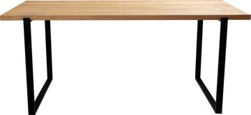 Home affaire Esstisch Erin, Tischplatte aus FSC zertifiziertes Massivholz in Eiche geölt