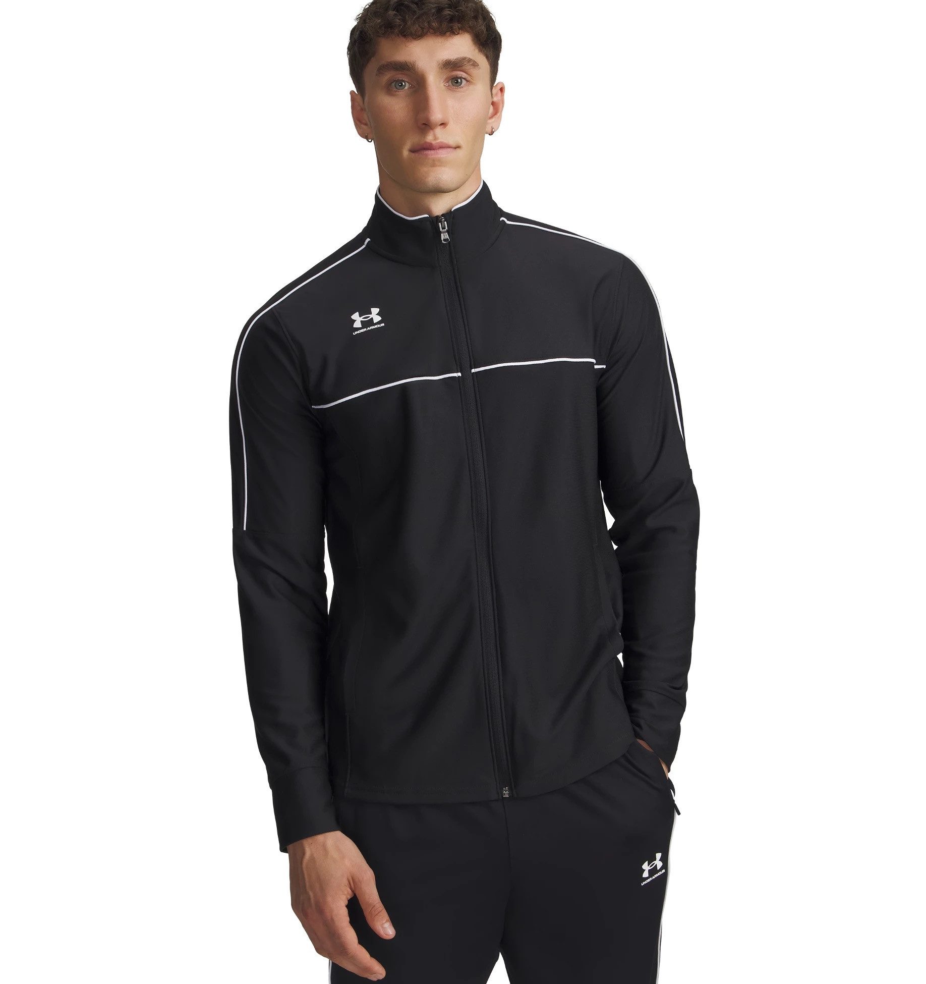 Under Armour® Trainingsjacke M CHALLENGER TRACK JACKET (1-St) offene Seitentaschen, aus strukturiertem Strickstoff