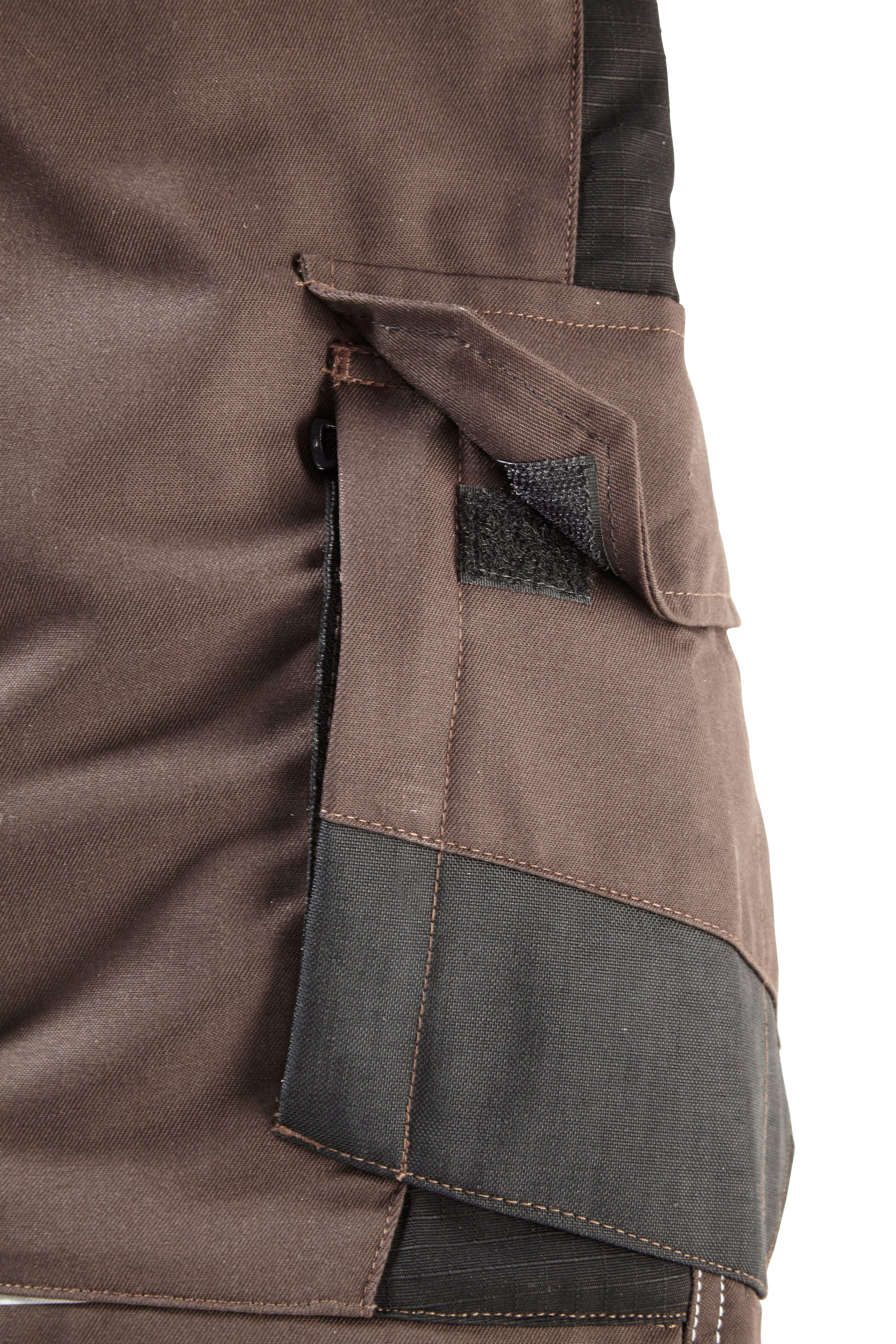 Verstärkungen Arbeitshose mit CORDURA® Pulsschlag braun-schwarz Kübler