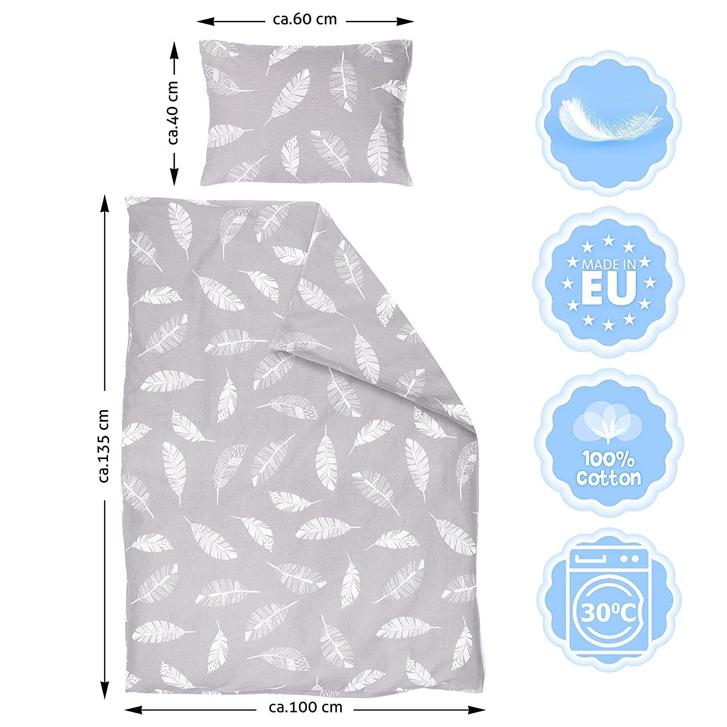 Amilian Kinderbettwäsche 100x135 - Bettwäsche Kinder günstig online kaufen