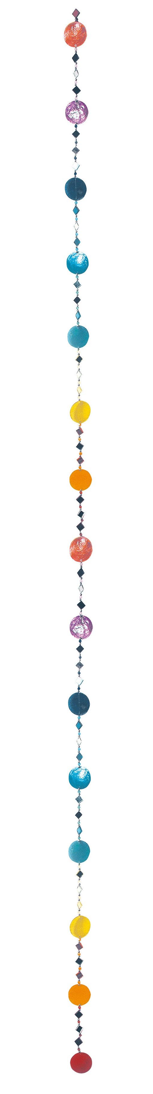 Saraswati Hängedekoration Muschelmobile regenbogenfarben mit Spiegel 105cm