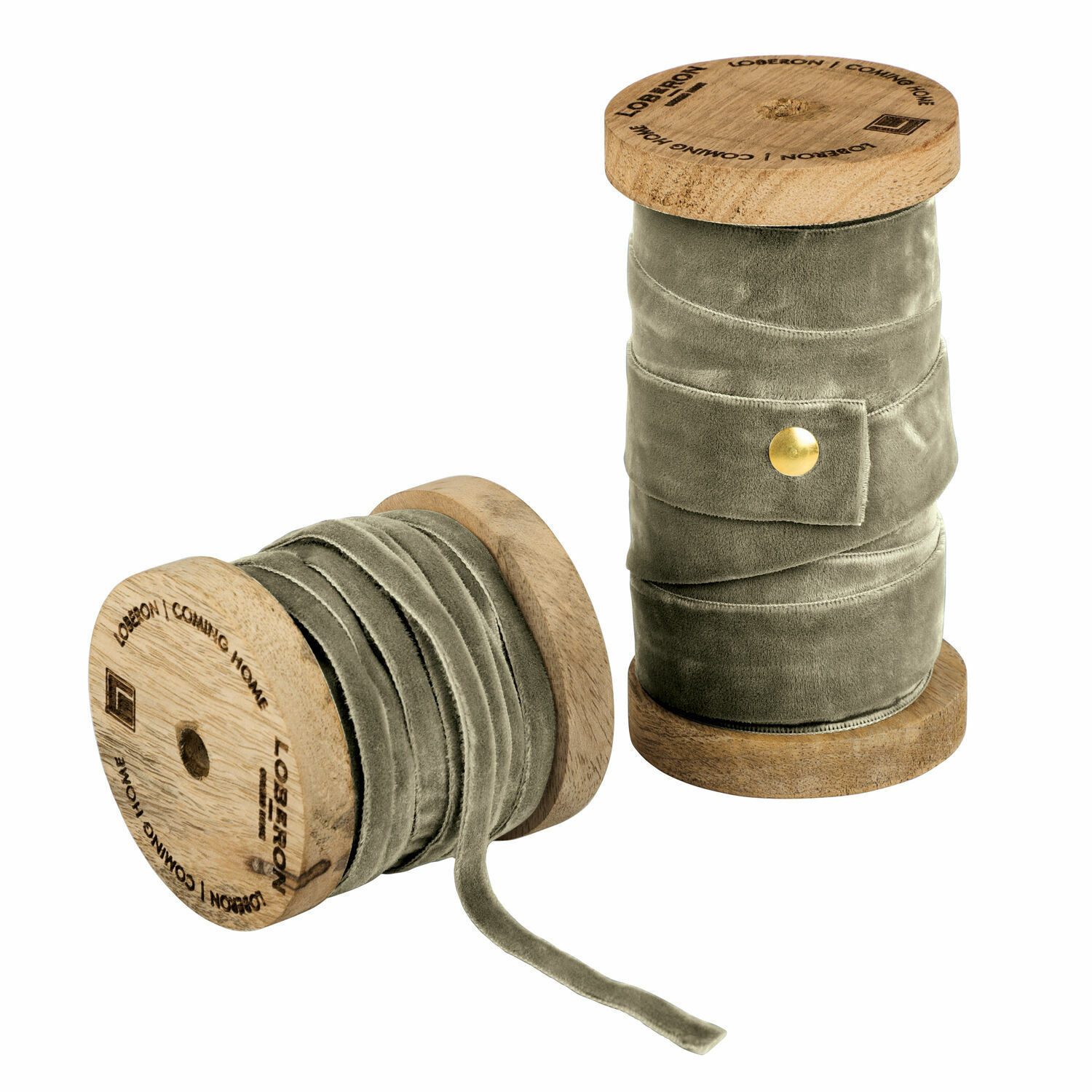 Mirabeau Geschenkband Samtband 2er Set Liandis olivgrün