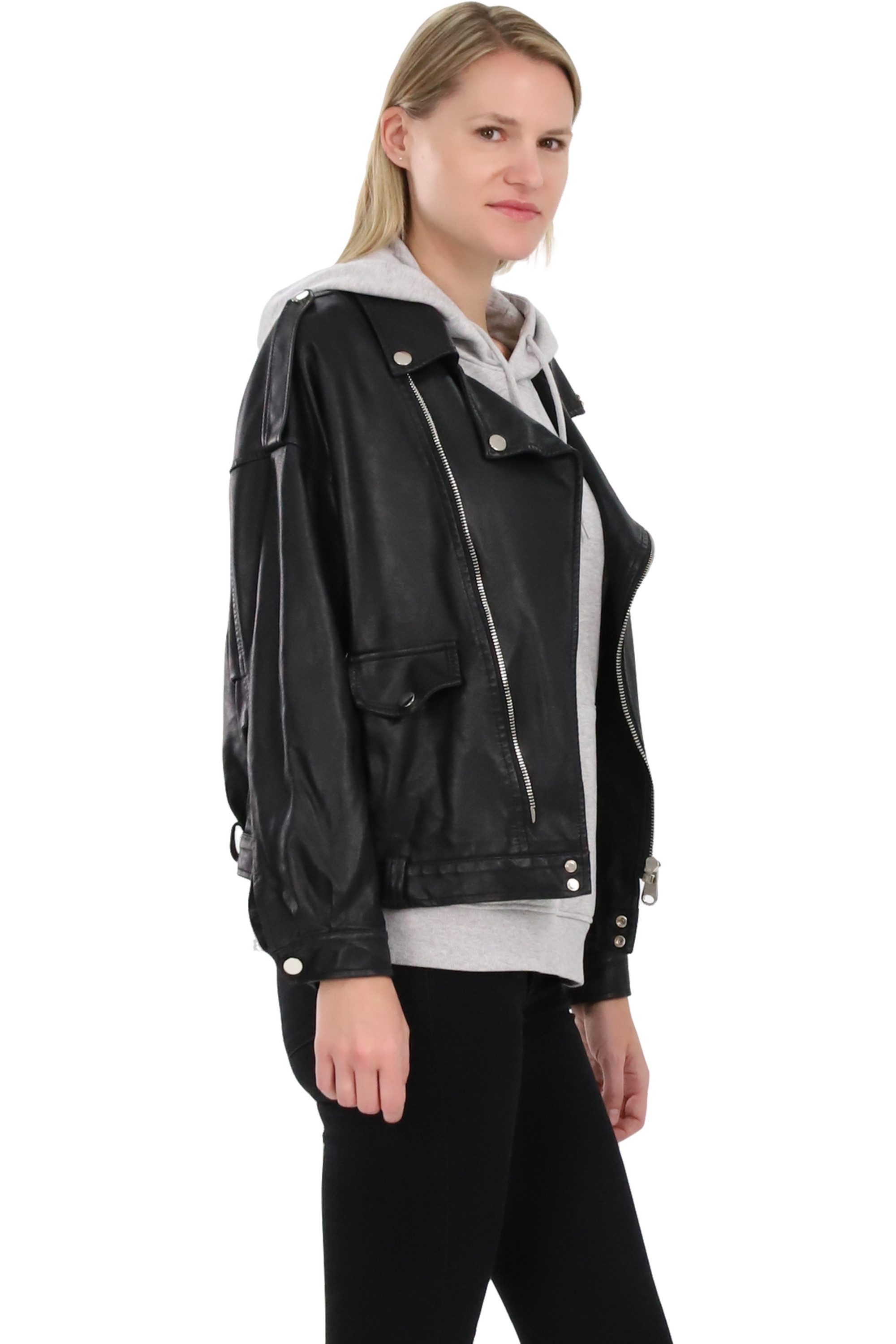 malito more than fashion Lederimitatjacke malito Damen Jacke Kunstleder, Ov günstig online kaufen