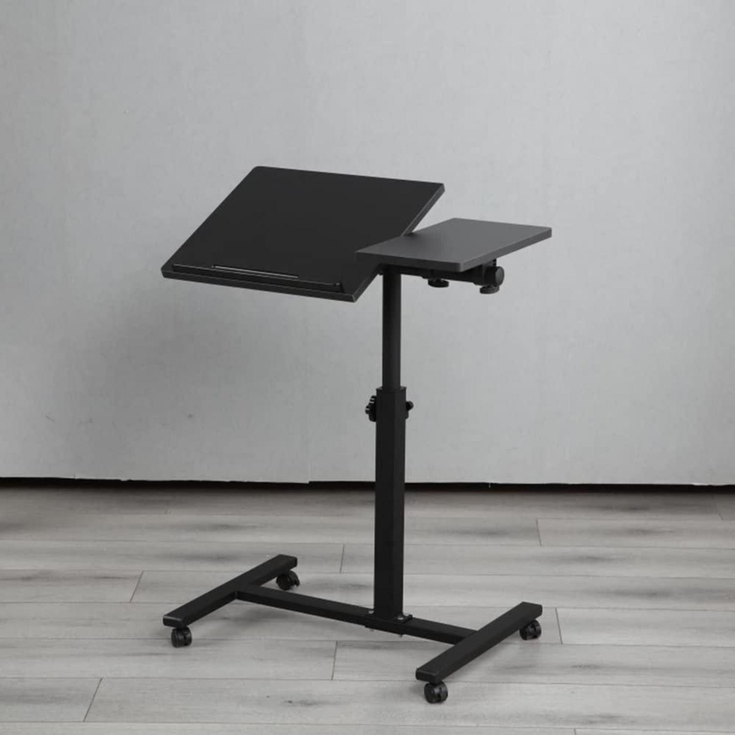 LuxusKollektion Stehpult Steh-Sitz-Schreibtisch höhenverstellbar 60x34,5cm schwarz (1-St)