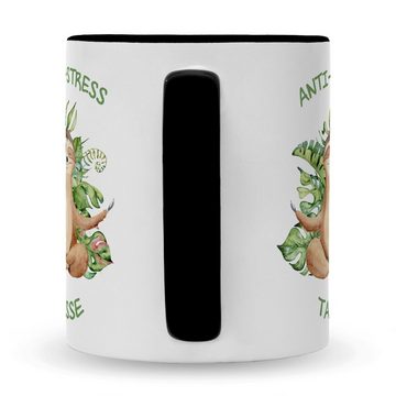 GRAVURZEILE Tasse mit Spruch Anti-Stress Tasse, Keramik, Farbe: Schwarz & Weiß