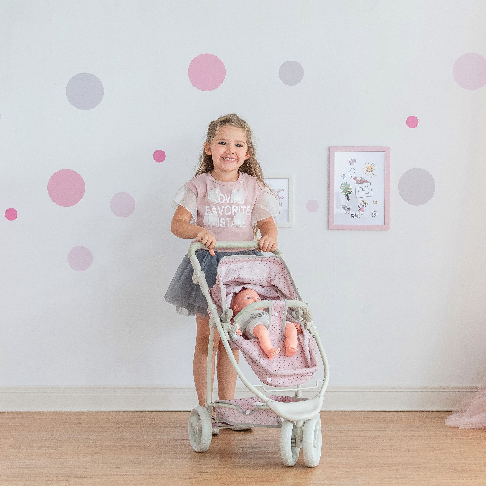 TEAMSON™ KIDS    Puppenwagen 2-in-1 Puppenwagen Twinkle Stars Rosa
