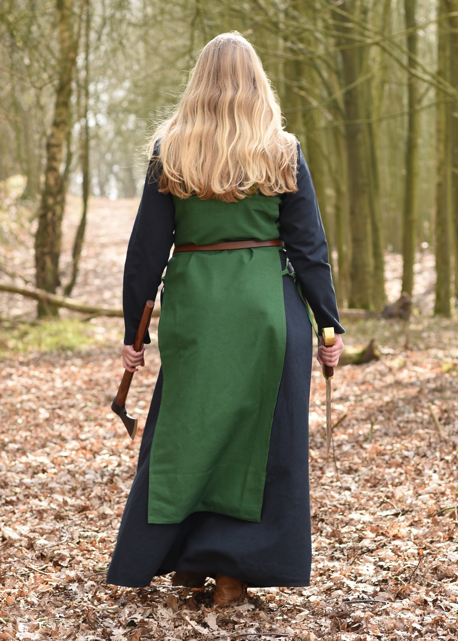 Battle Merchant Ritter-Kostüm Wikinger Überkleid Tinna, grün