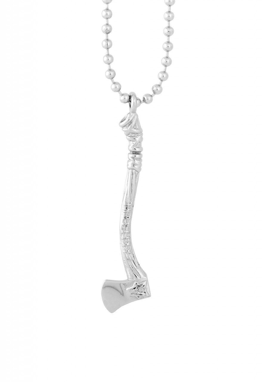 Akitsune Edelstahlkette Securis Halskette Silber 70 cm