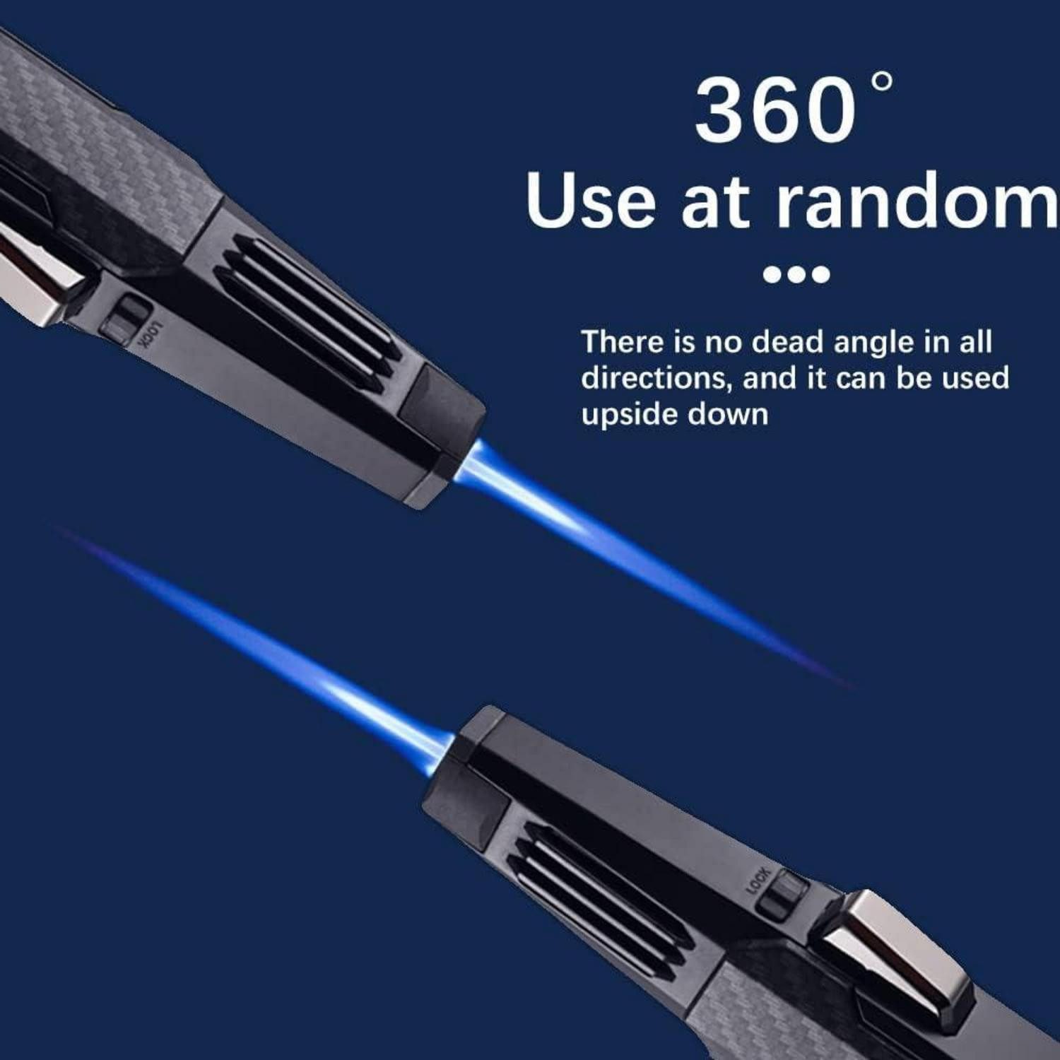 JETPRO Flambierbrenner Butan-Taschenlampe Feuerzeug verstellbare Strahlflamme Küche