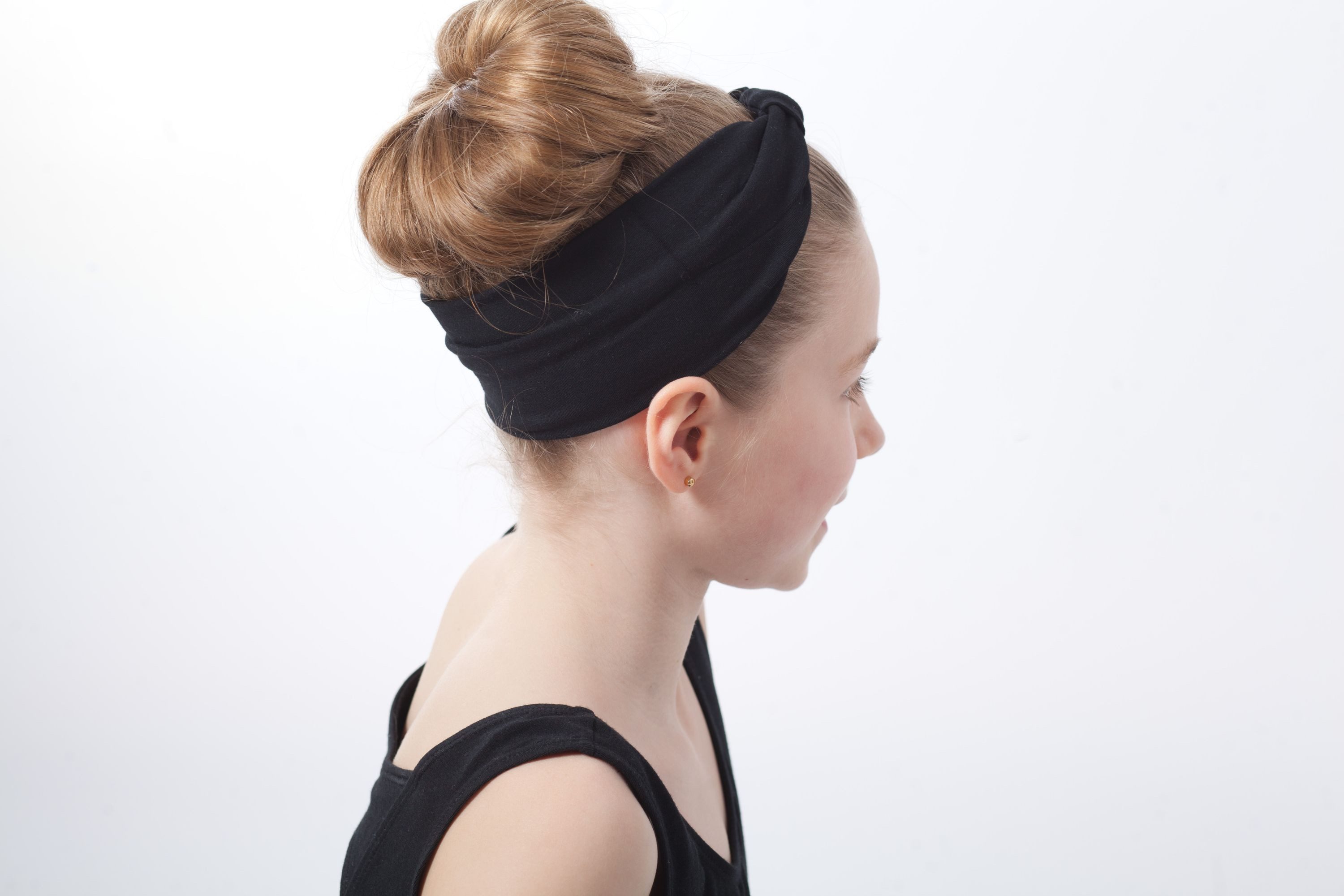 tanzmuster Haarband Ballett Haarband Coco aus weicher Baumwolle, Stirnband für Mädchen in Knotenoptik