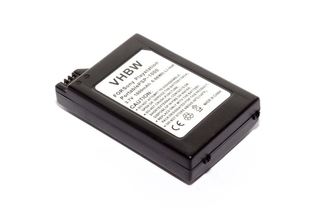 Portable passend Akku für vhbw PSP-1000G1, Sony PSP-1000G1W, mAh Playstation 1800