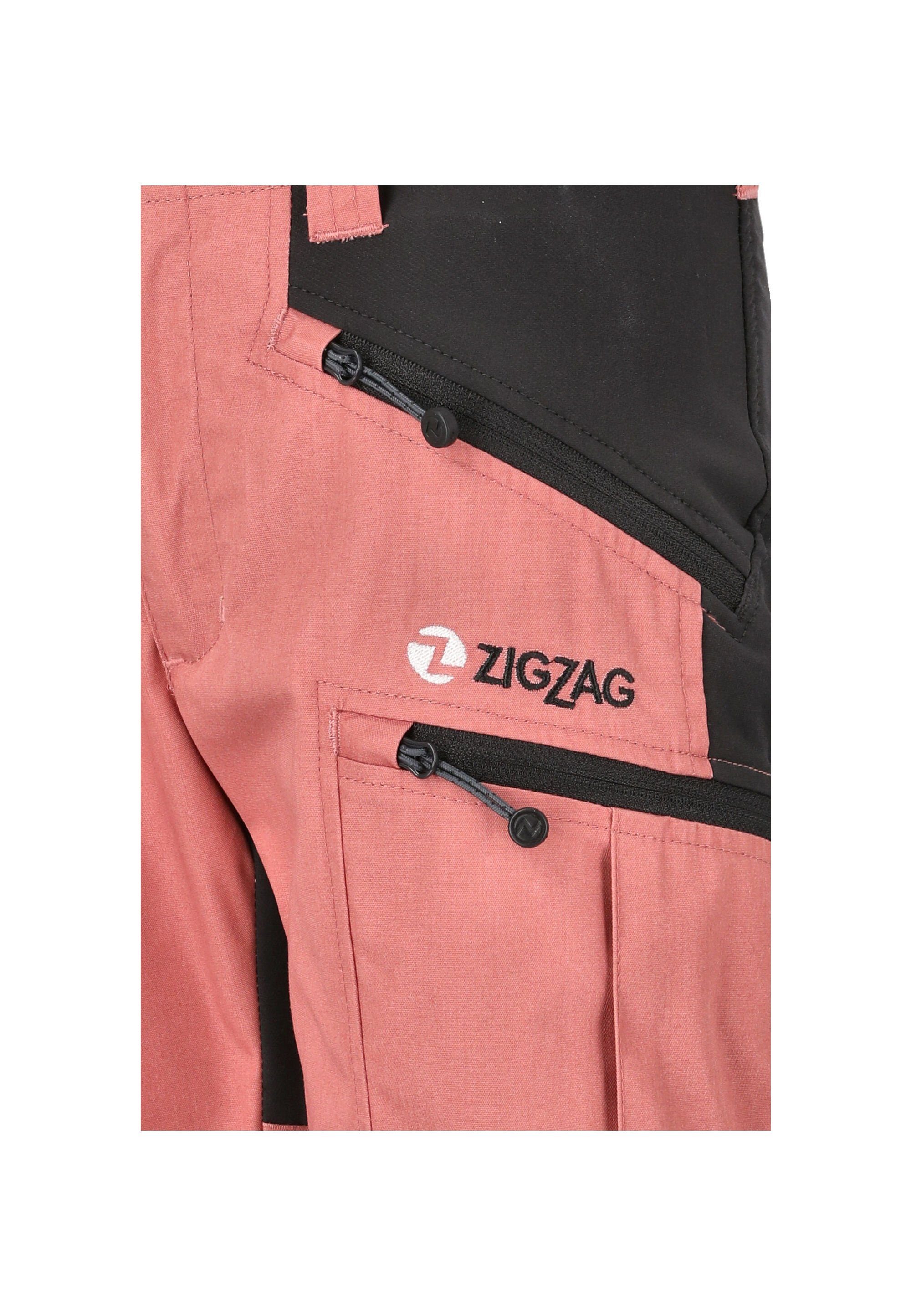 Shorts praktischem mit Dehnbund, Reißverschlusstaschen ZIGZAG dank Bono praktisch Besonders
