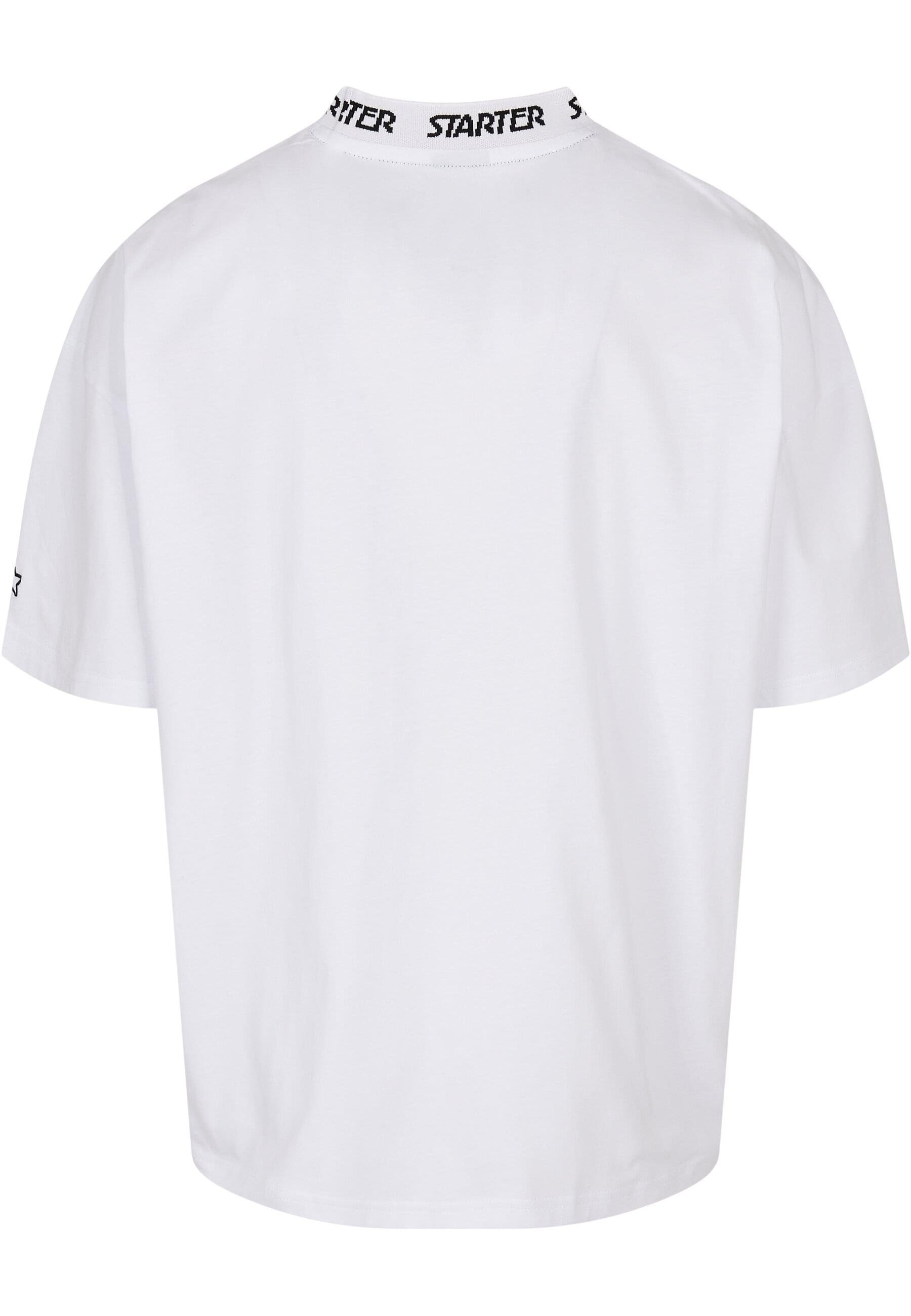 Starter (1-tlg) Rib T-Shirt Tee Jaquard Starter white Herren