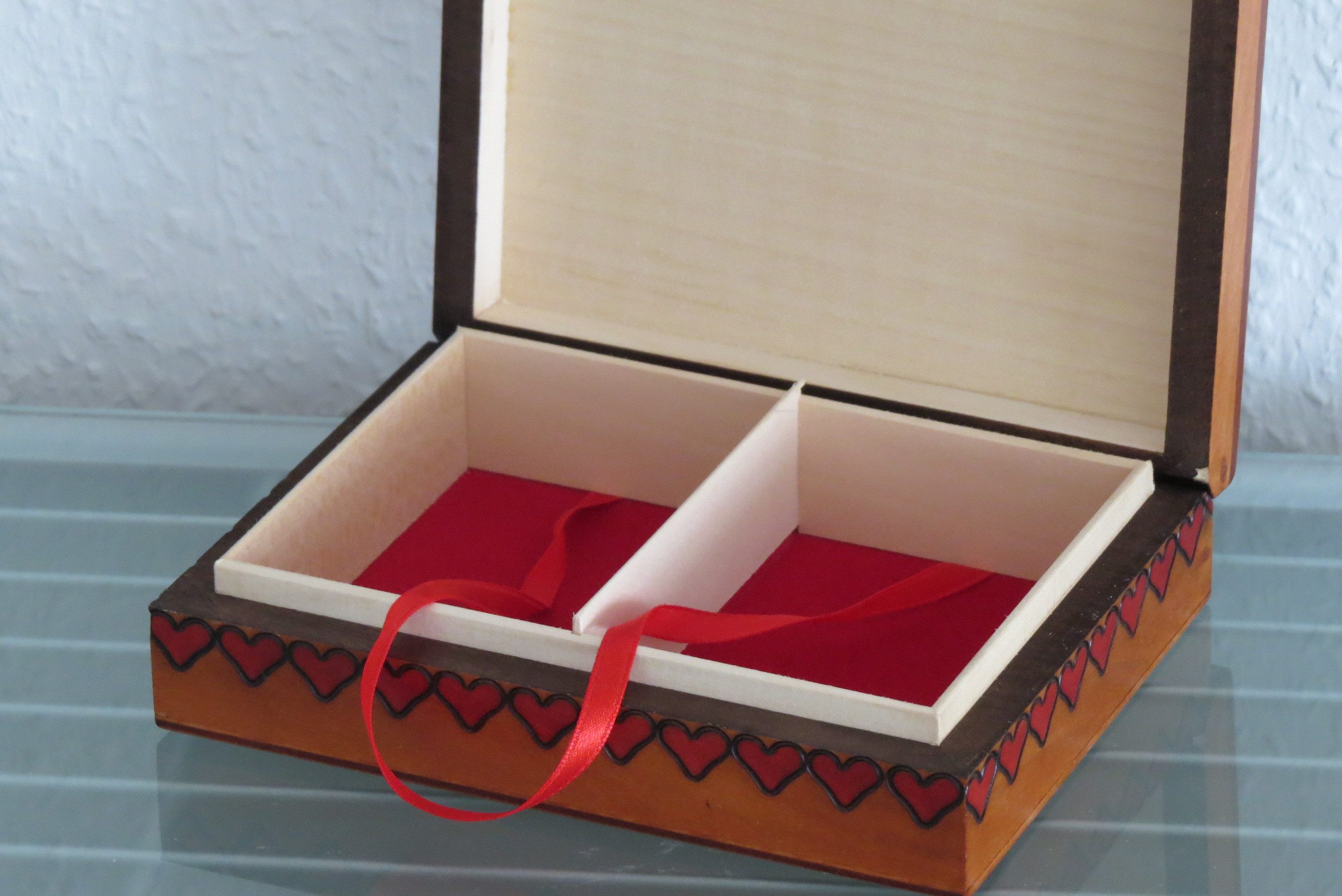 Holzprodukte Sortimentskasten Kartenbox Holzkästchen Kästchen Kassette Aufbewahrung Karten