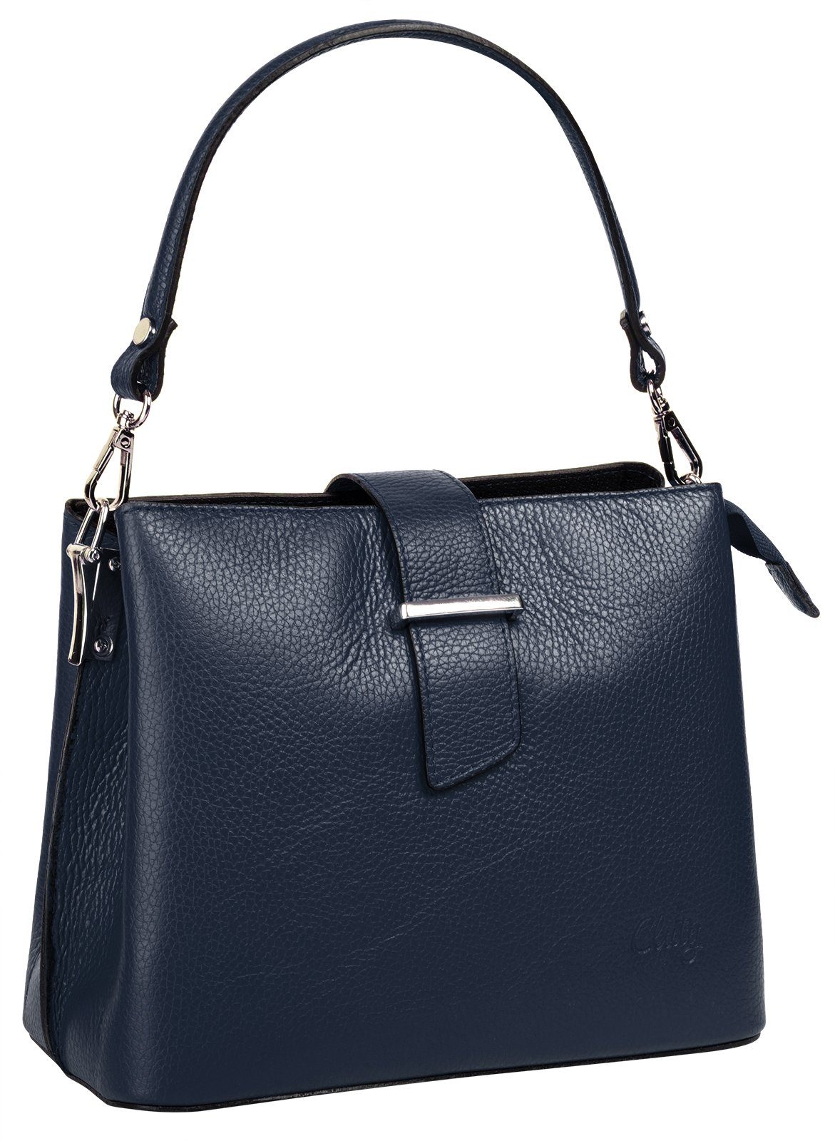 Cluty Henkeltasche (1-tlg), echt Leder, Made in Italy