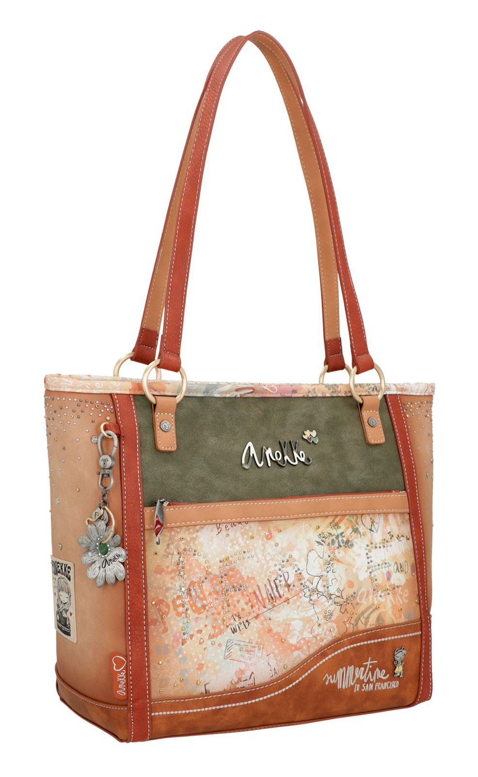 Schultertasche Peace & Love