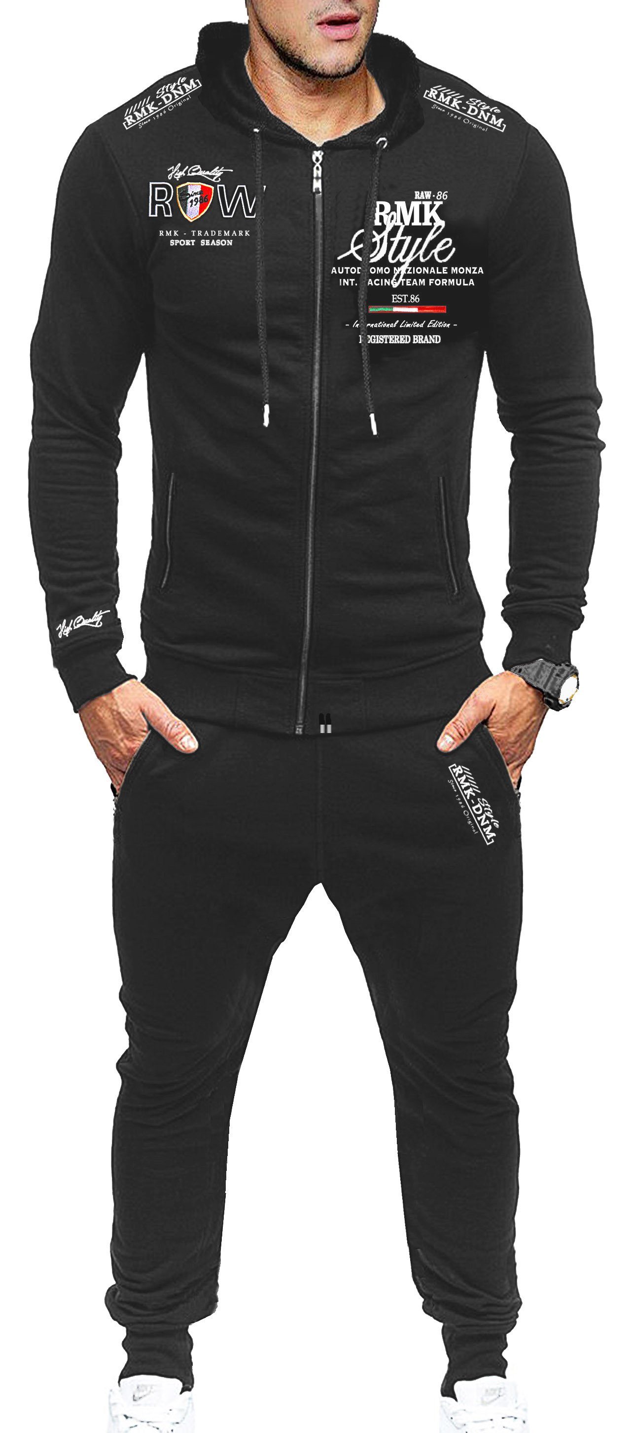 RMK Jogginganzug Herren Trainingsanzug Sportanzug Streetwear Fitness Clubwear Gym, mit Kapuze