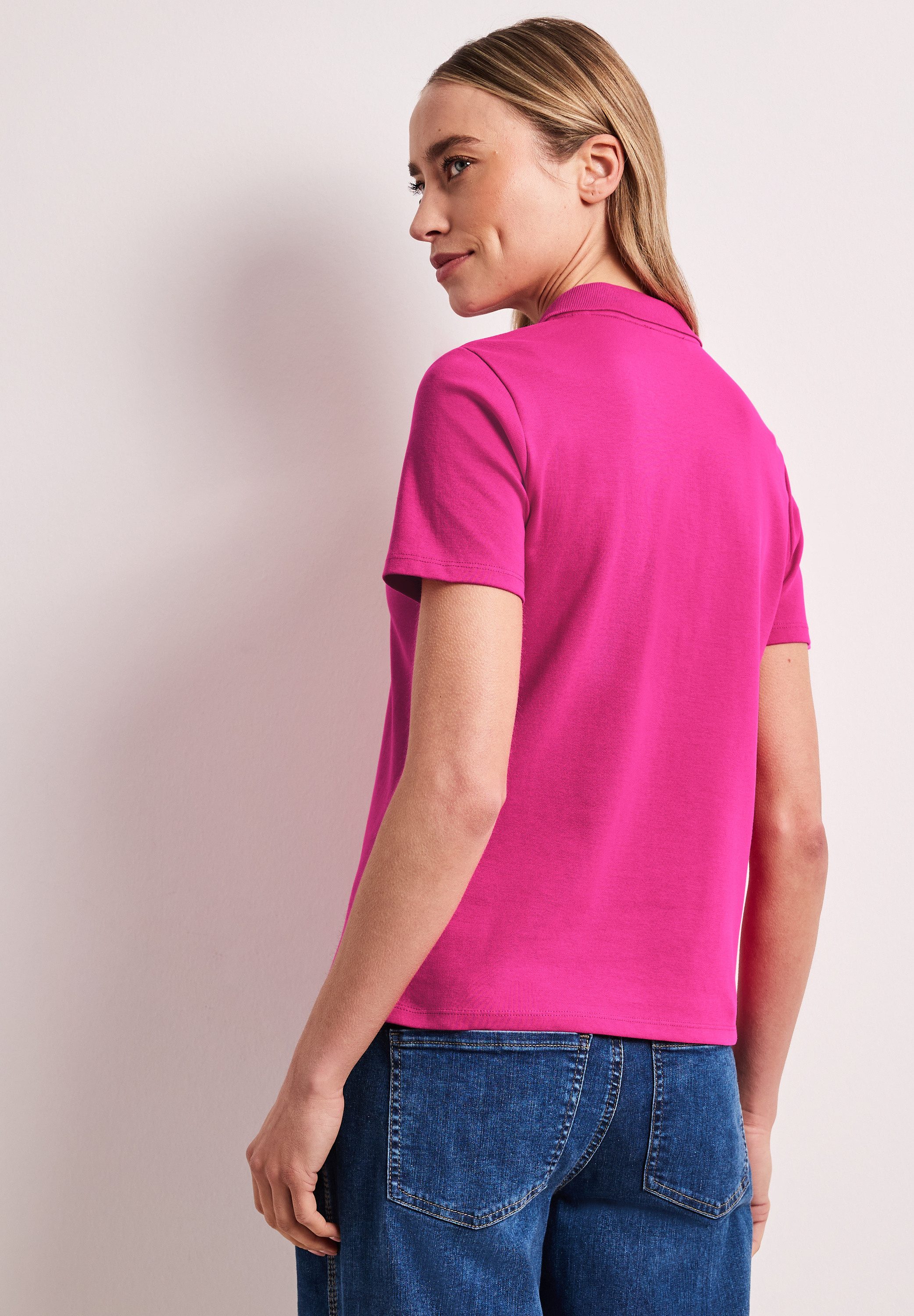 STREET ONE Poloshirt aus Baumwolle mit Stretchante