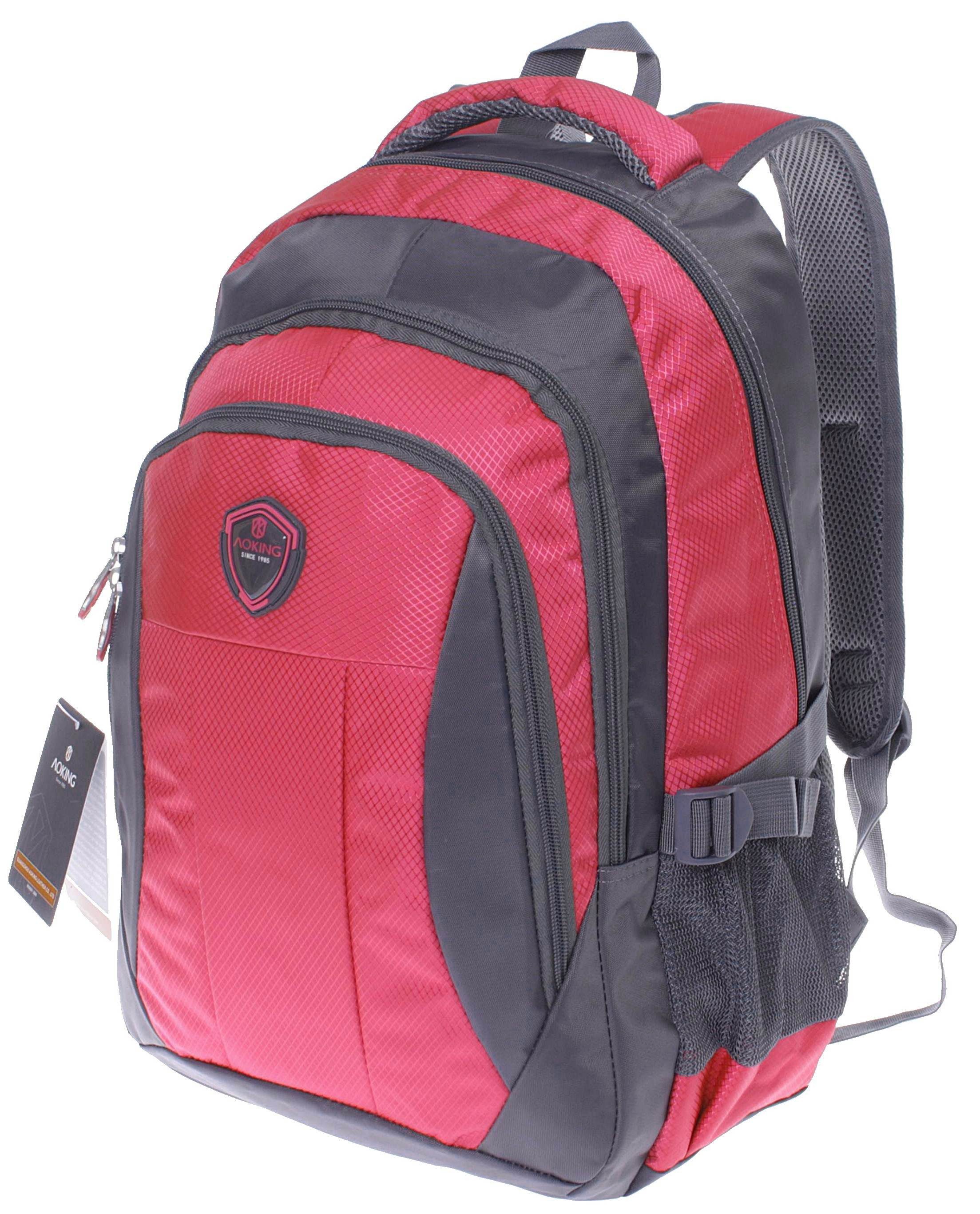 SHG Schulranzen ֎ Rucksack Schulrucksack Sportrucksack Laptoprucksack Tagesrucksack (Aoking-Z-47286-Rot)