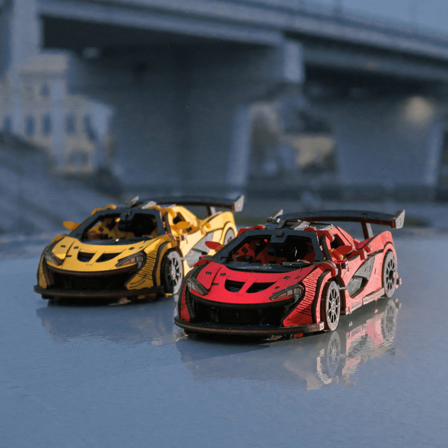 3D-Puzzle Eco-Wood-Art Racing Car Rennauto 3D Puzzle