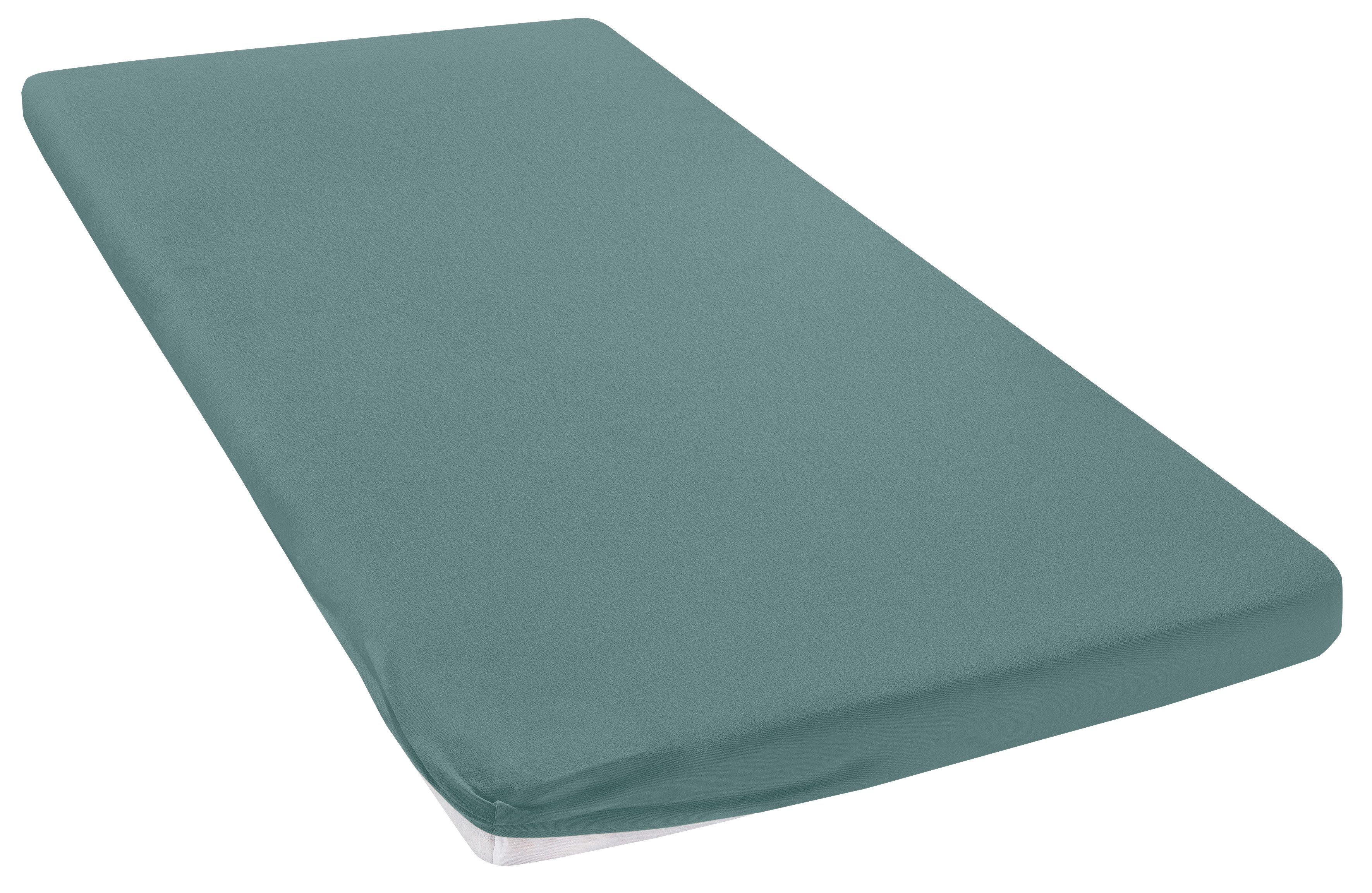 OTTO home Spannbettlaken Topper Basic, in Gr. 90x200, 140x200 oder 180x200 cm, Baumwoll-Jersey, Gummizug: rundum, (1 Stück), Baumwolle, Matratzen bis 8 cm Höhe, Bettlaken, Spannbetttuch, Laken