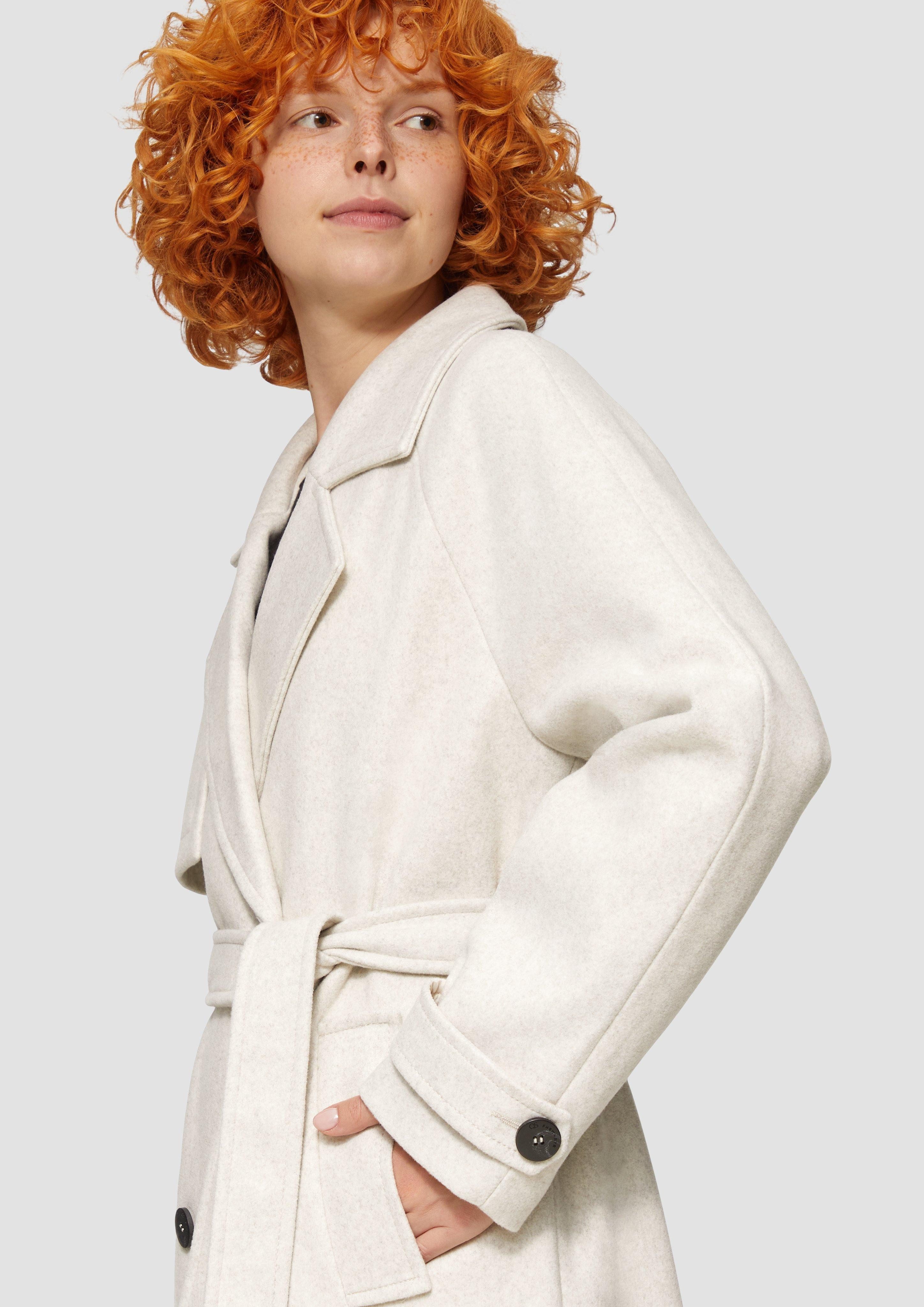 QS Funktionsmantel Trenchcoat in Wolloptik günstig online kaufen