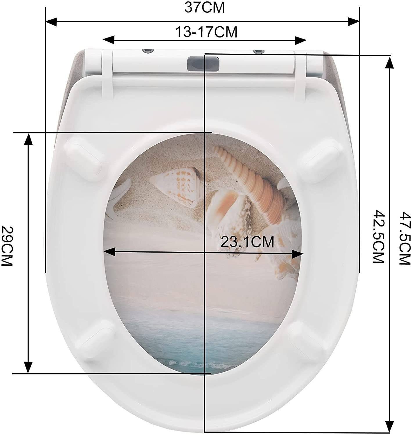 Woltu WC-Sitz (1-St), mit Absenkautomatik Softclose mit Quick Release