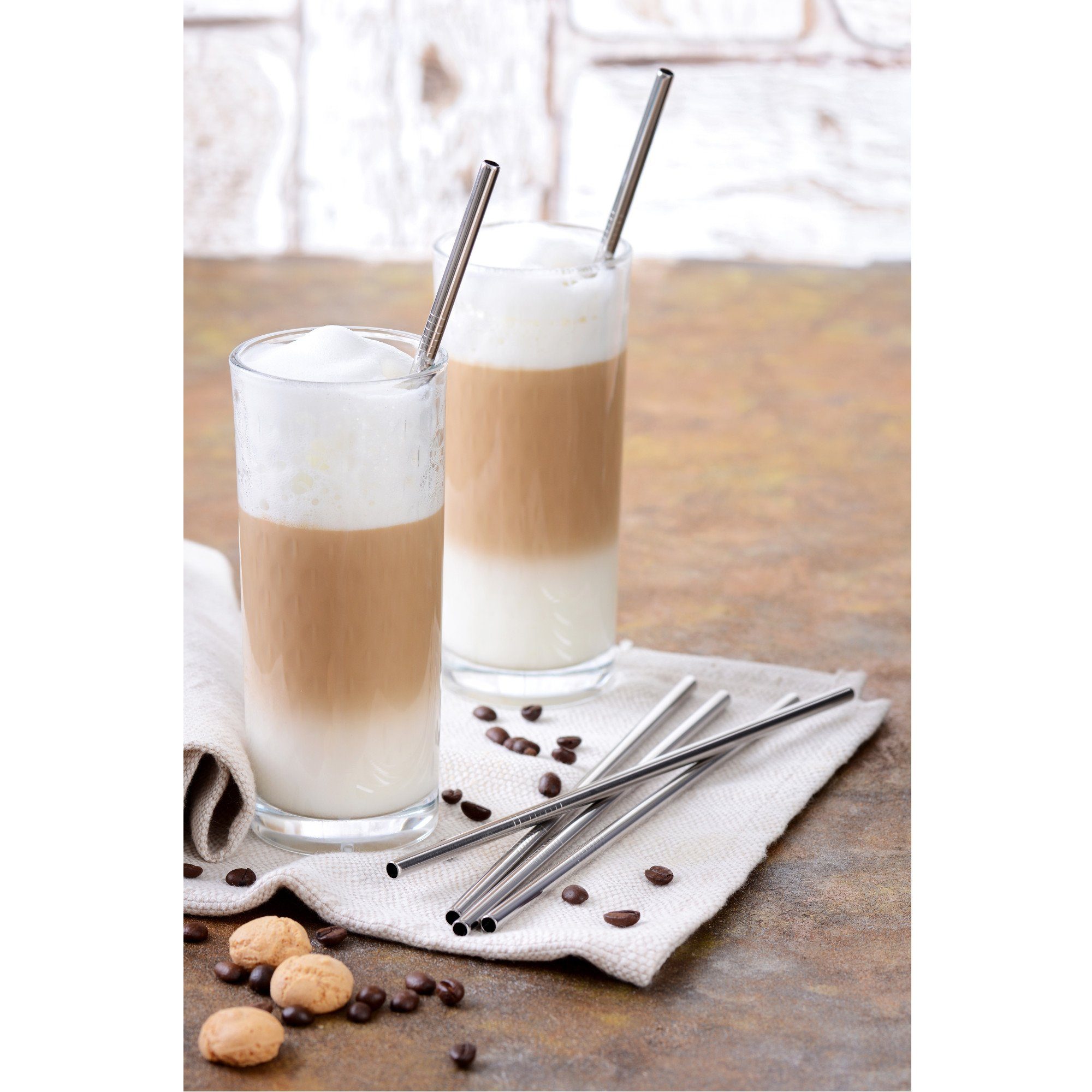 GRÄWE Trinkhalme GRÄWE Edelstahl Trinkhalme 12er Set