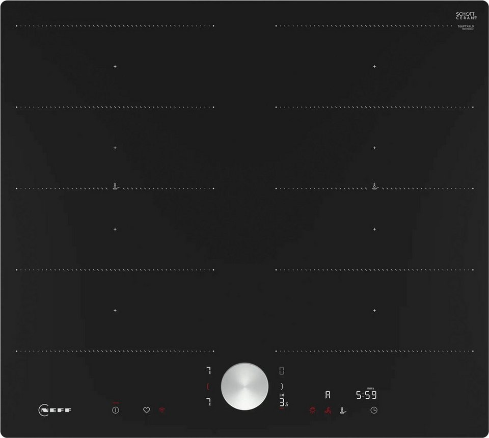 NEFF Flex-Induktions-Kochfeld N 90 T66PTX4L0, Home Connect: überwachen Sie  Ihr Kochfeld über die App