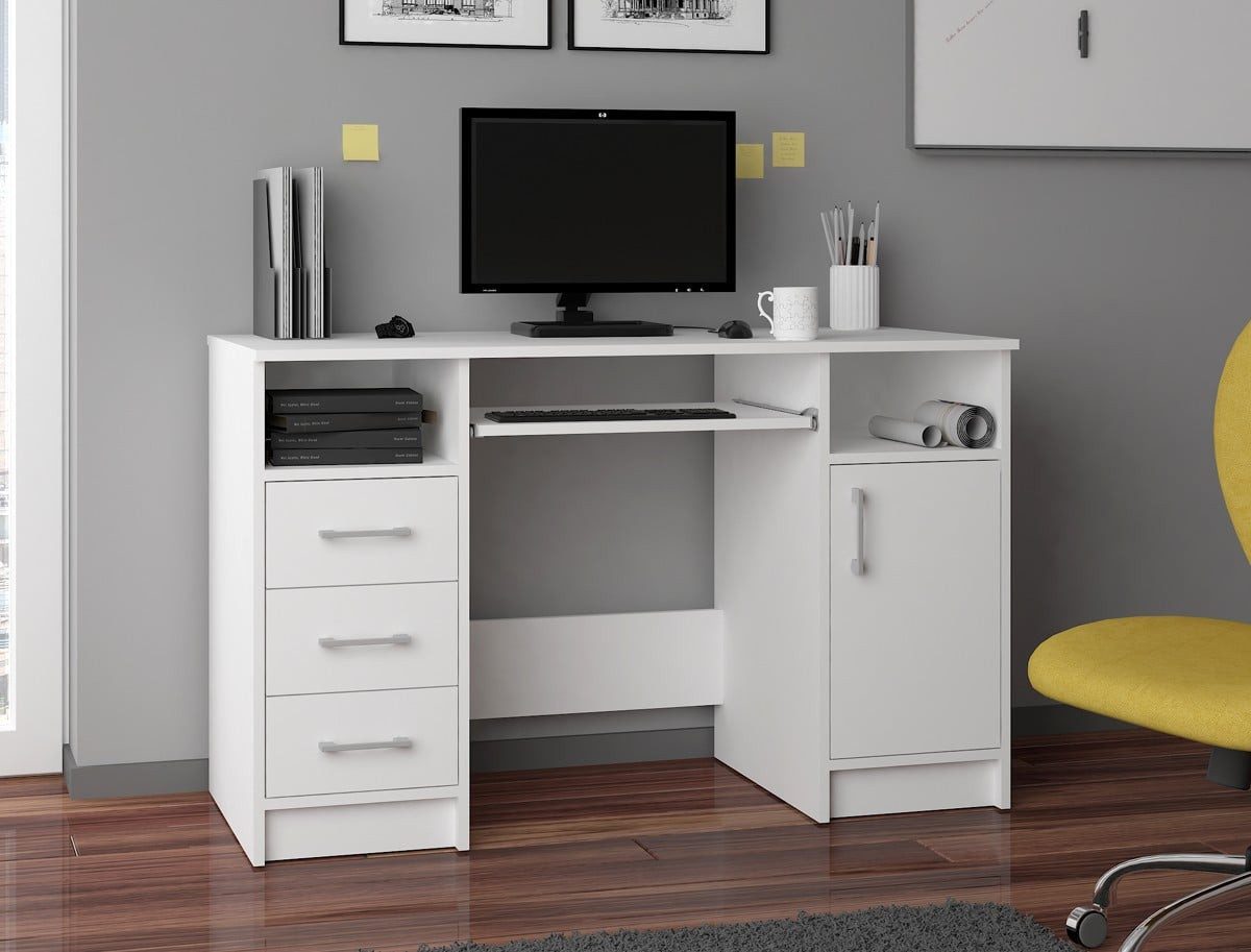 Schreibtisch mit Tastaturauszug - Bürotisch - 124 cm breit