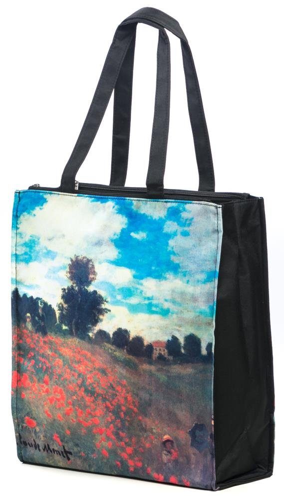 Luckyweather not just any other day Shopper Einkaufstasche / Twinbag Motiv MOHNBLUMENFELD (1-tlg., 1 Stück Shopping Bag), Schultertasche beidseitig bedruckt mit Motiv bedruckt
