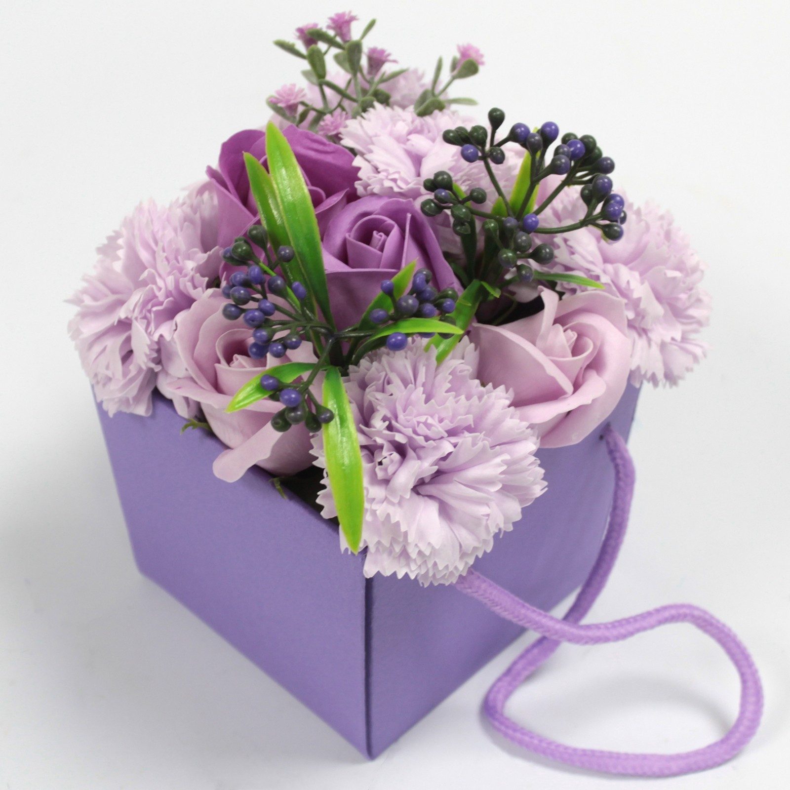 Bali-Homedecor Seifenschale Seifenrosenbouquet - Lavendelfarbene Rosen günstig online kaufen