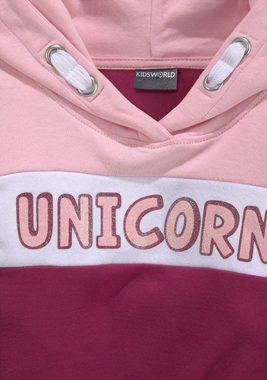 KIDSWORLD Sweatkleid UNICORN mit Glitzerprint