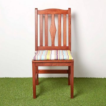 Homescapes Stuhlkissen Sitzkissen aus 100% Baumwolle, Osaka grün, 40 x 40 cm