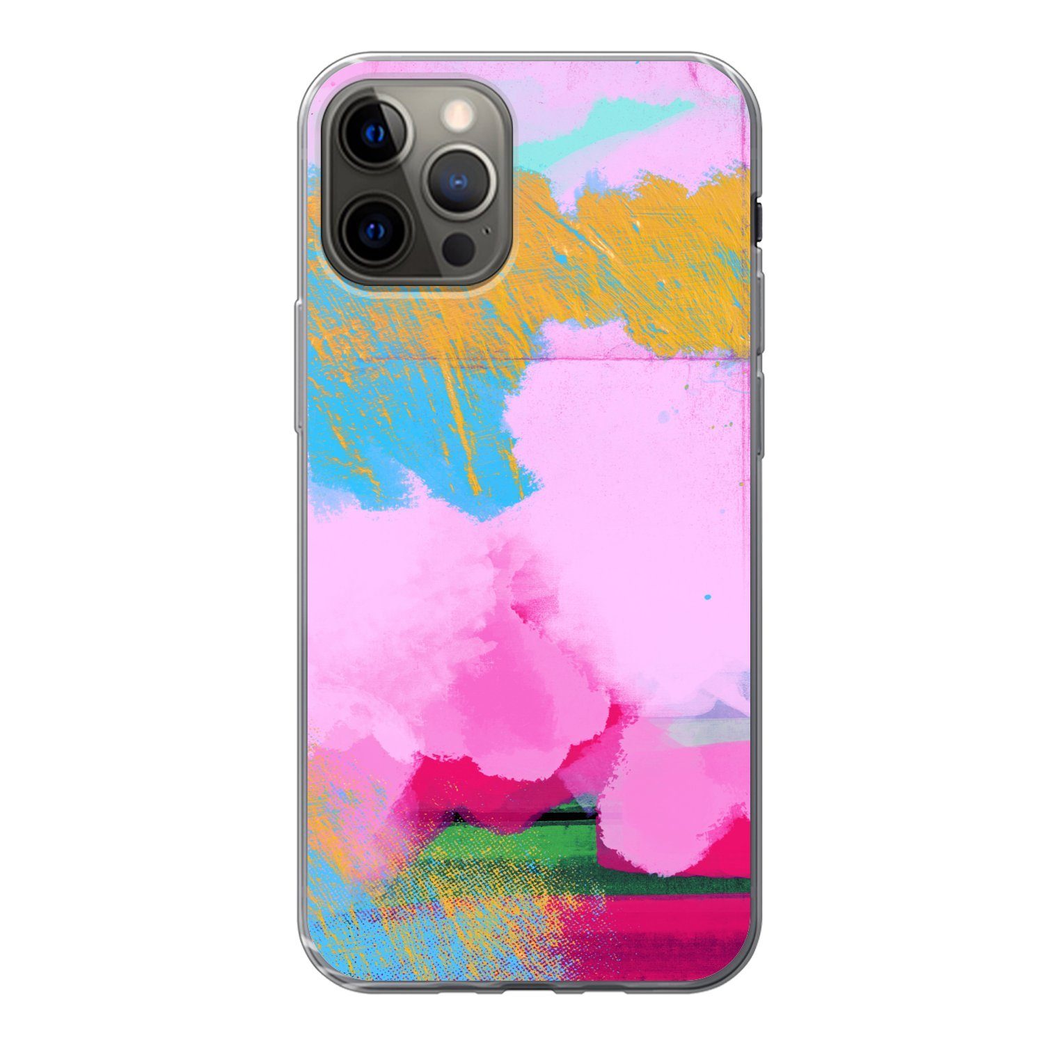 MuchoWow Handyhülle für Apple iPhone 13 Pro Farbe - Regenbogen - Abstrakt, Smartphone-Bumper, Print, Handy Schutzhülle Dünn