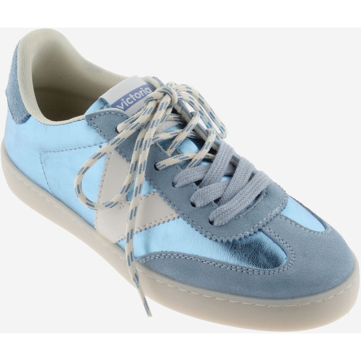 Victoria Berlin Metal Women Outdoorschuh Eleganter Damensneaker aus Spanien mit metallischer Lederoptik und
